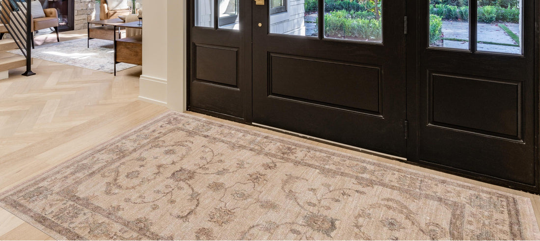 Angora Wool Rug in High Traffic Area Hallway Entryway
