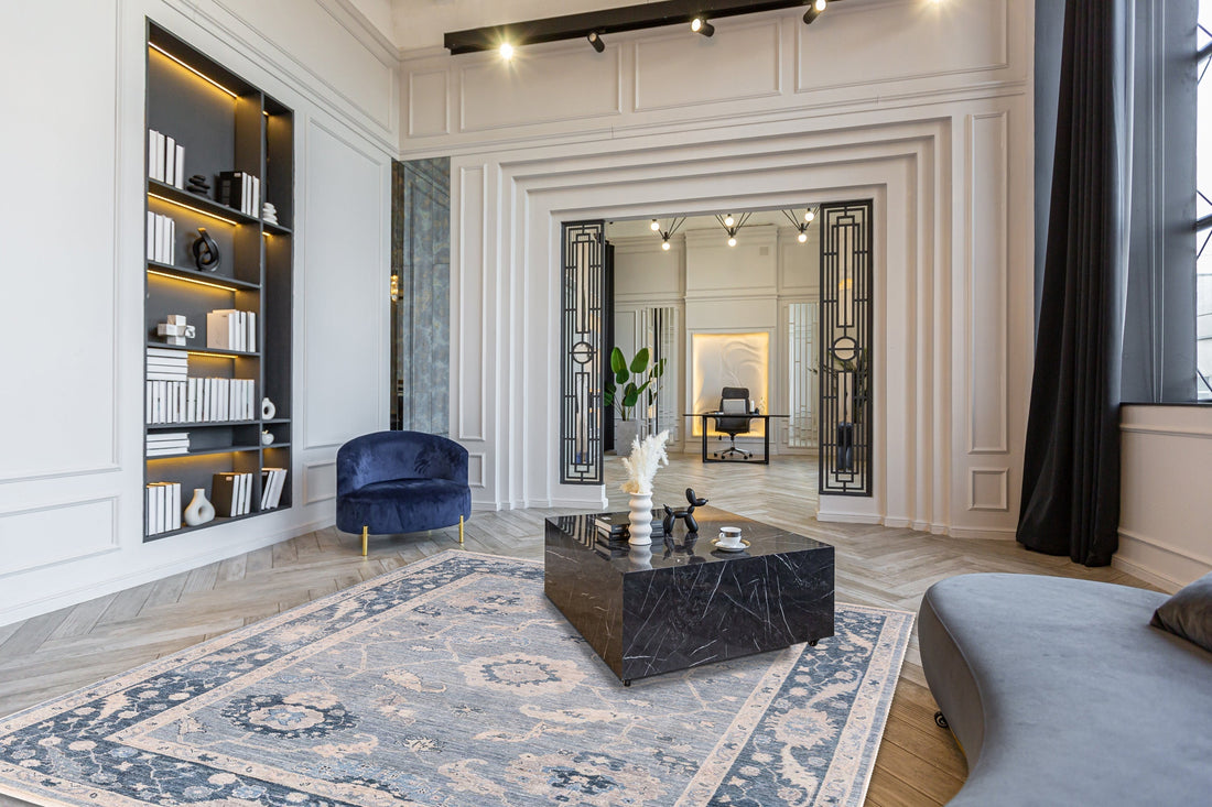 Angora Oushak Rug in the Living Room