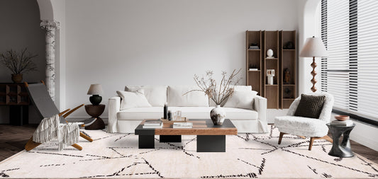 Contemporary Modern Atlas Rug in the Living Room
