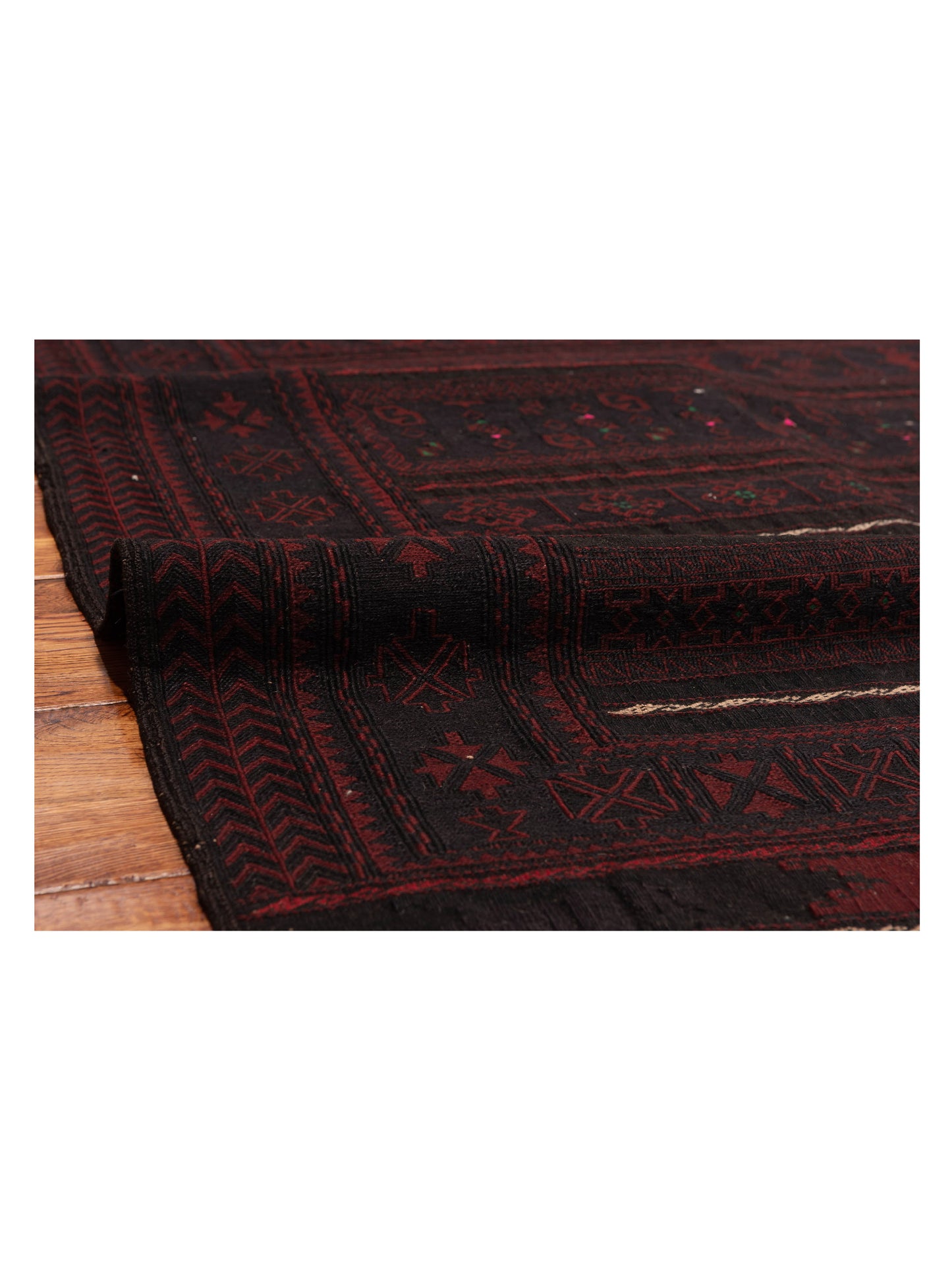 Afghan Soumak 25685 Charcoal 5.5x9.6 Hand Woven Rug