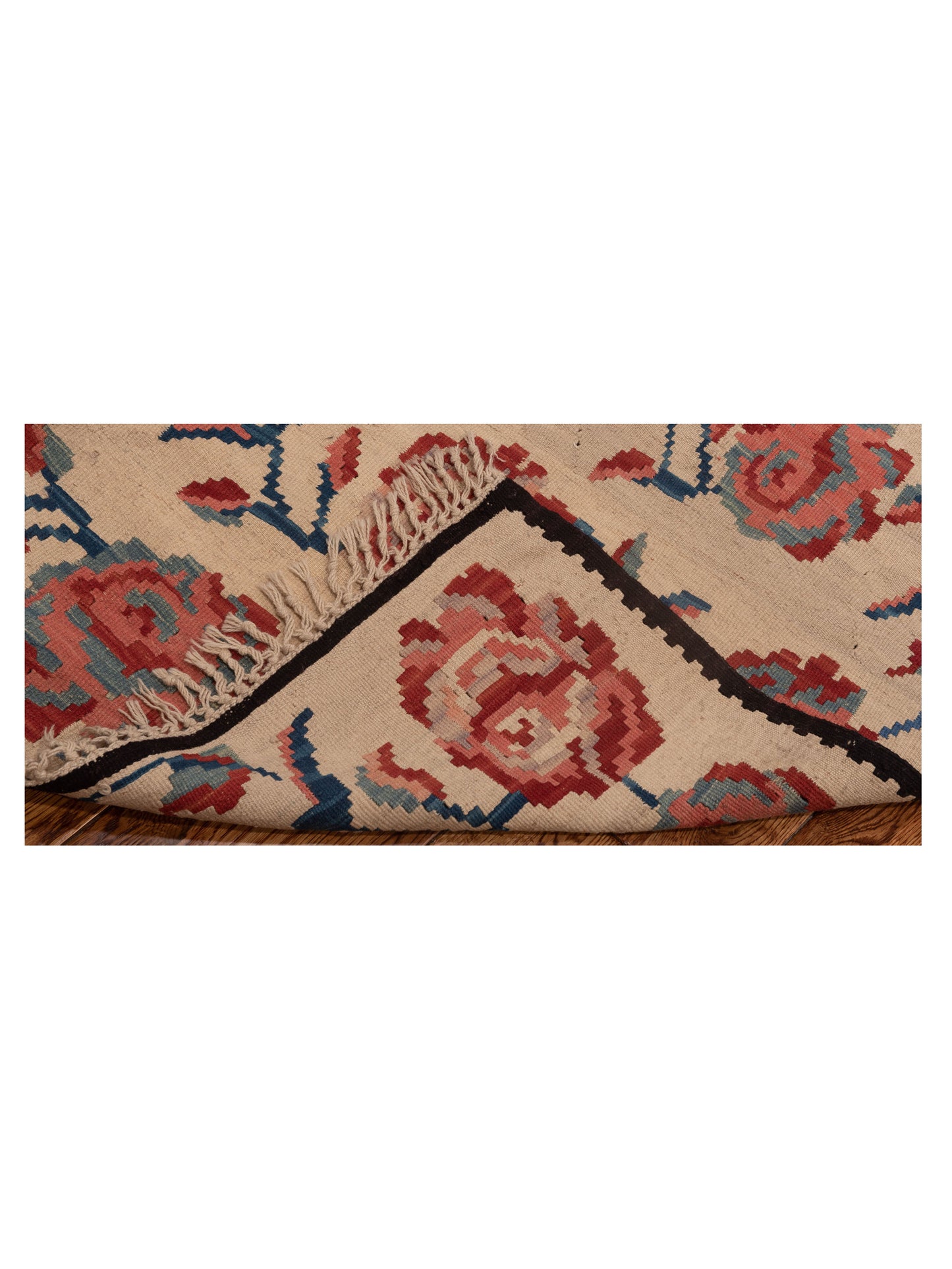Old Basserabian Kilim 47456 Ivory 5.8x7.3 Hand Woven Rug