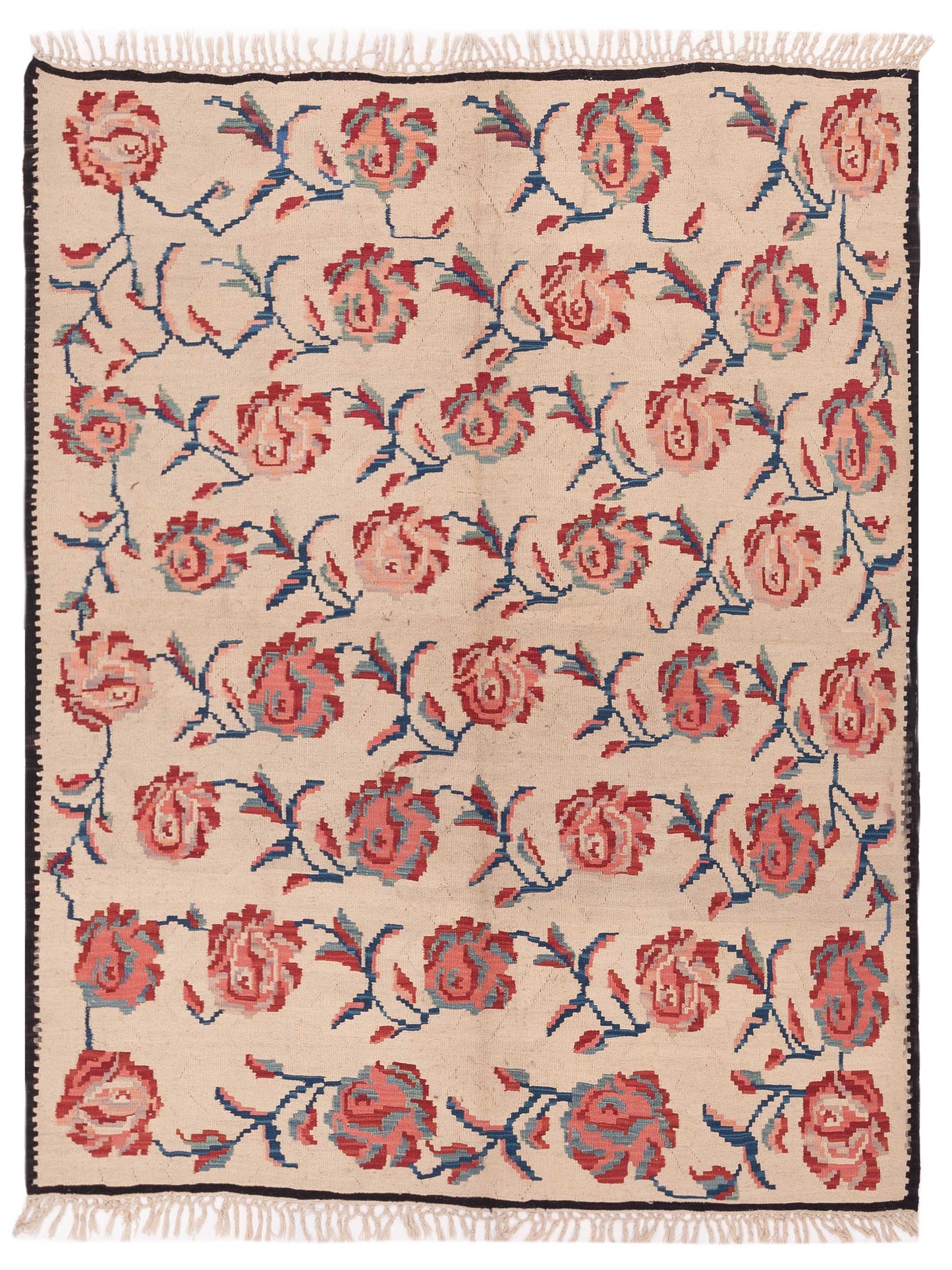 Pasha Old Basserabian Kilim Ivory Traditional