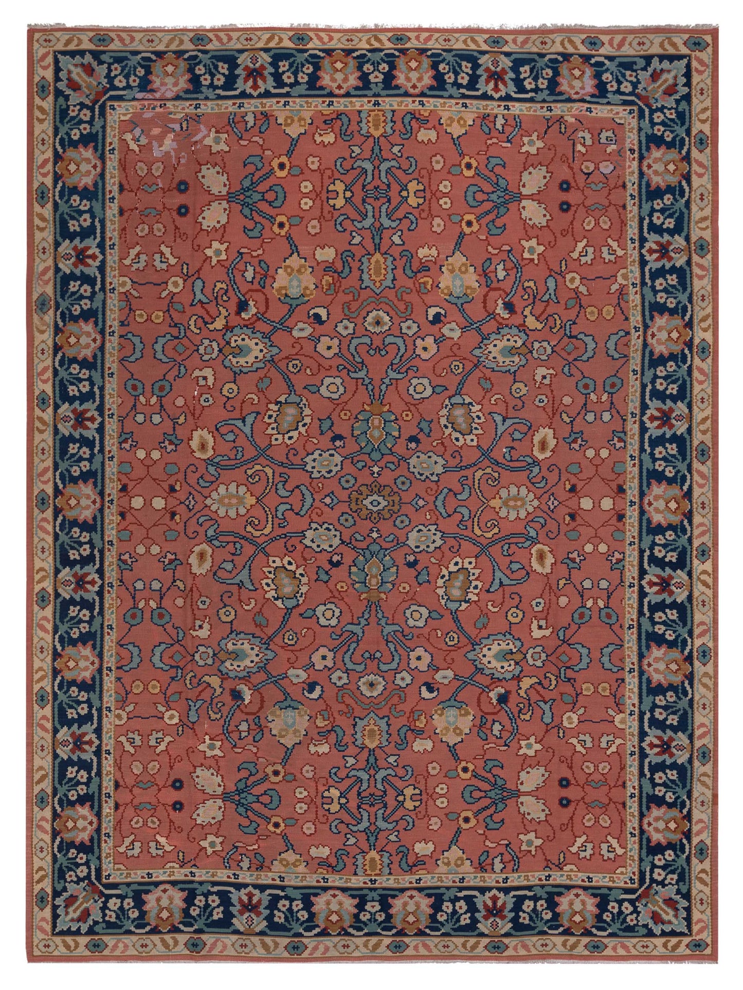 Pasha Transilvanian Kilim Rose Navy Traditional