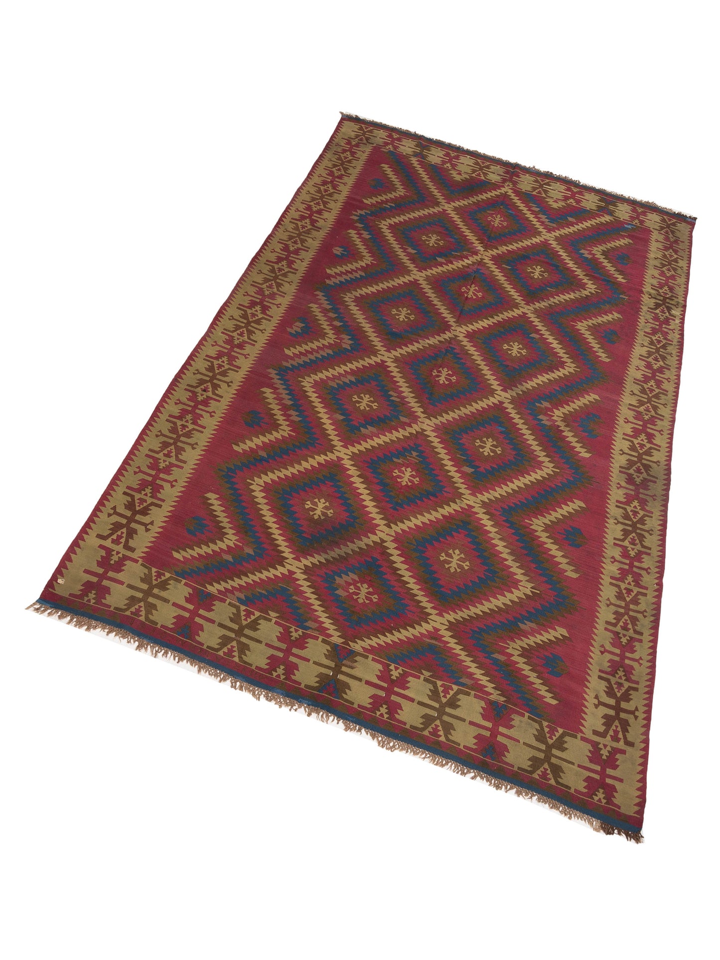 Transilvanian Kilim 52604 Red Beige 7.8x12.11 Hand Woven Rug