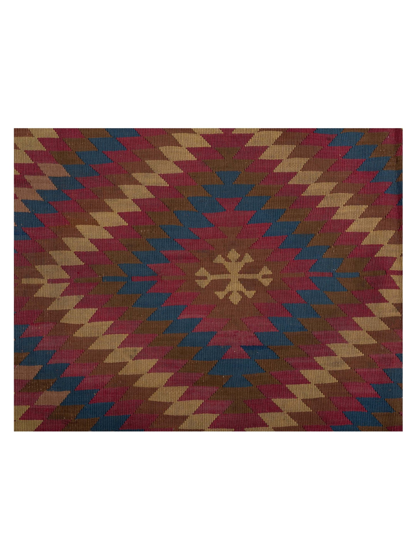 Transilvanian Kilim 52604 Red Beige 7.8x12.11 Hand Woven Rug
