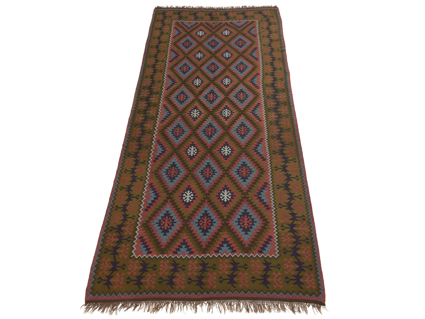 Old Basserabian Kilim 55027 Multi 6x13 Hand Woven Rug