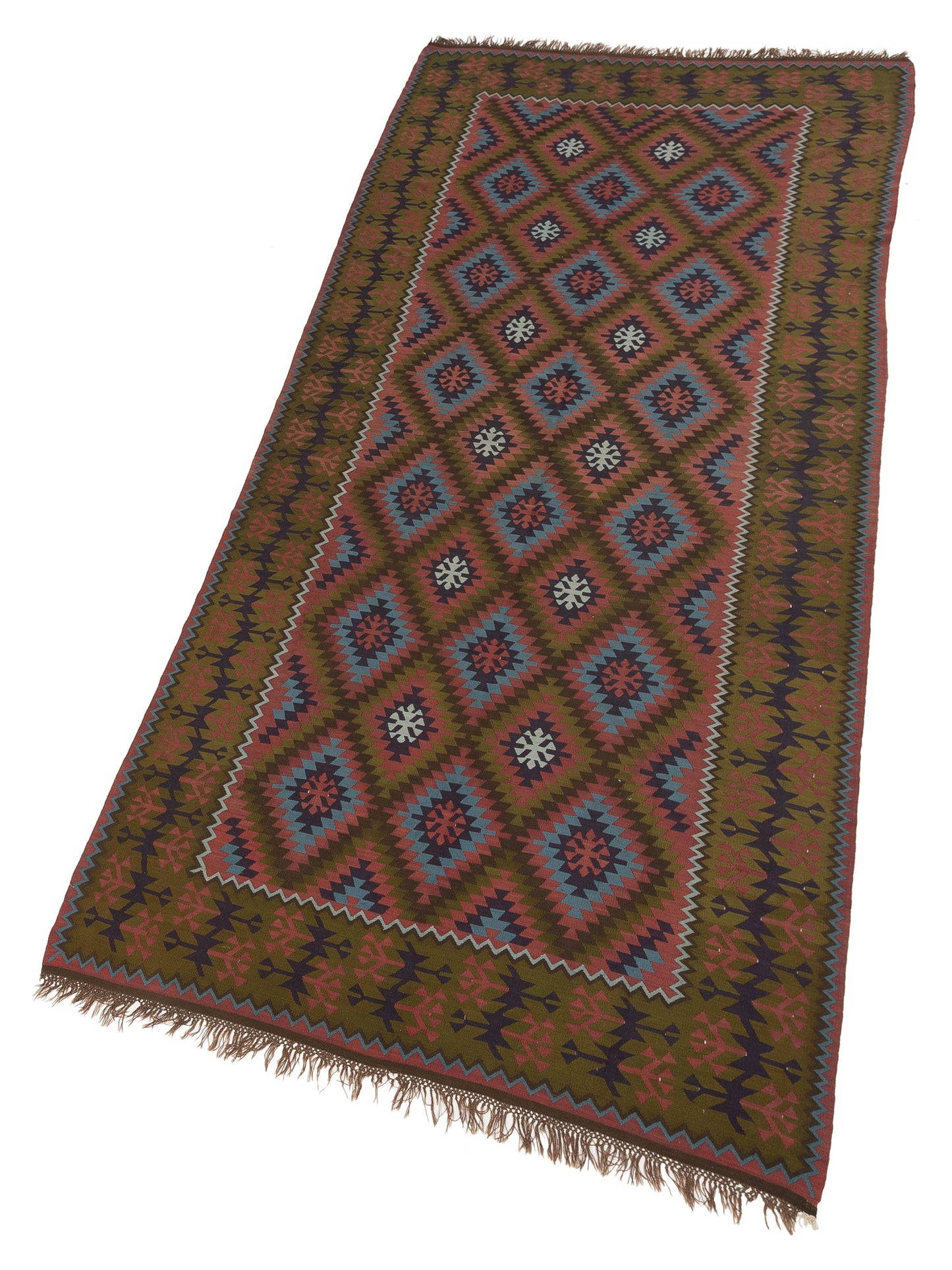 Old Basserabian Kilim 55027 Multi 6x13 Hand Woven Rug