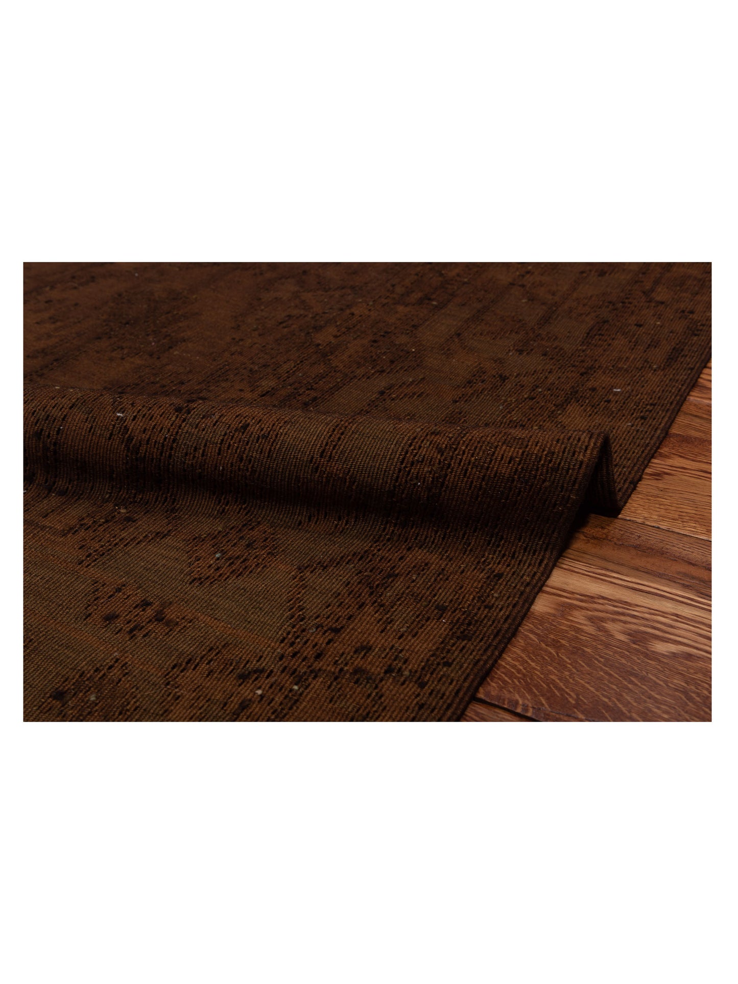 Vintage 64641 Dark Brown 8x10.5 Hand Knotted Rug