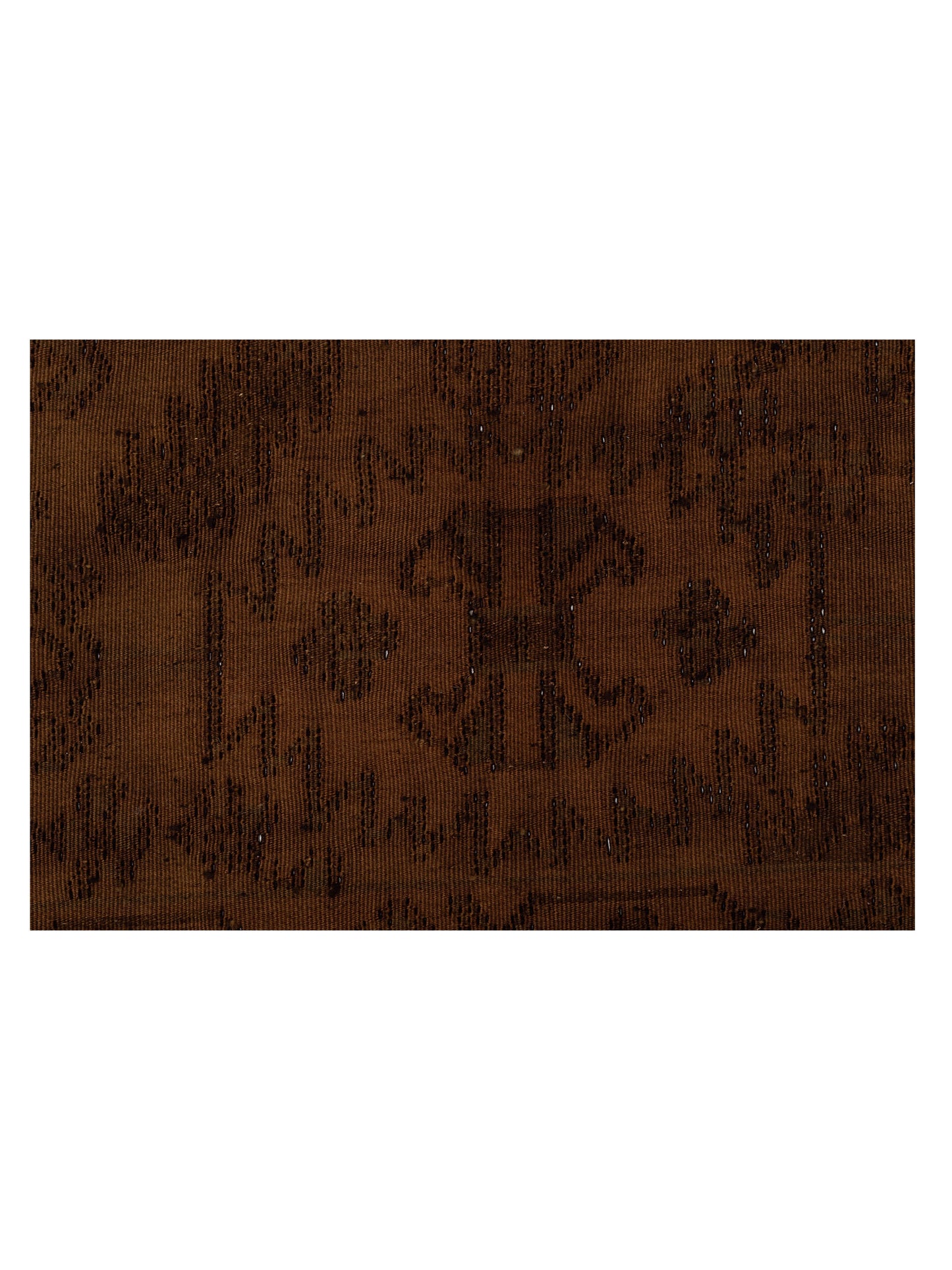 Vintage 64641 Dark Brown 8x10.5 Hand Knotted Rug