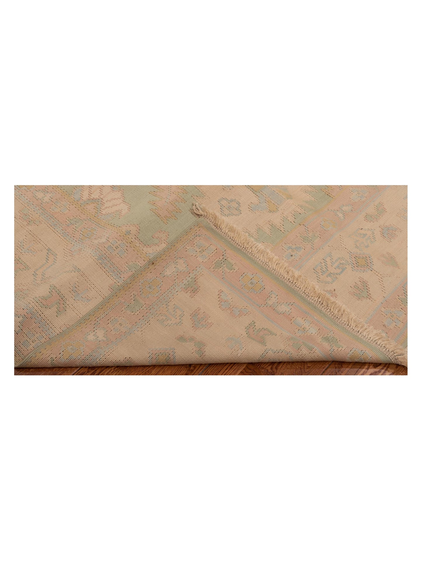Transilvanian Kilim 64804 Light Green Beige 8x10.2 Hand Woven Rug