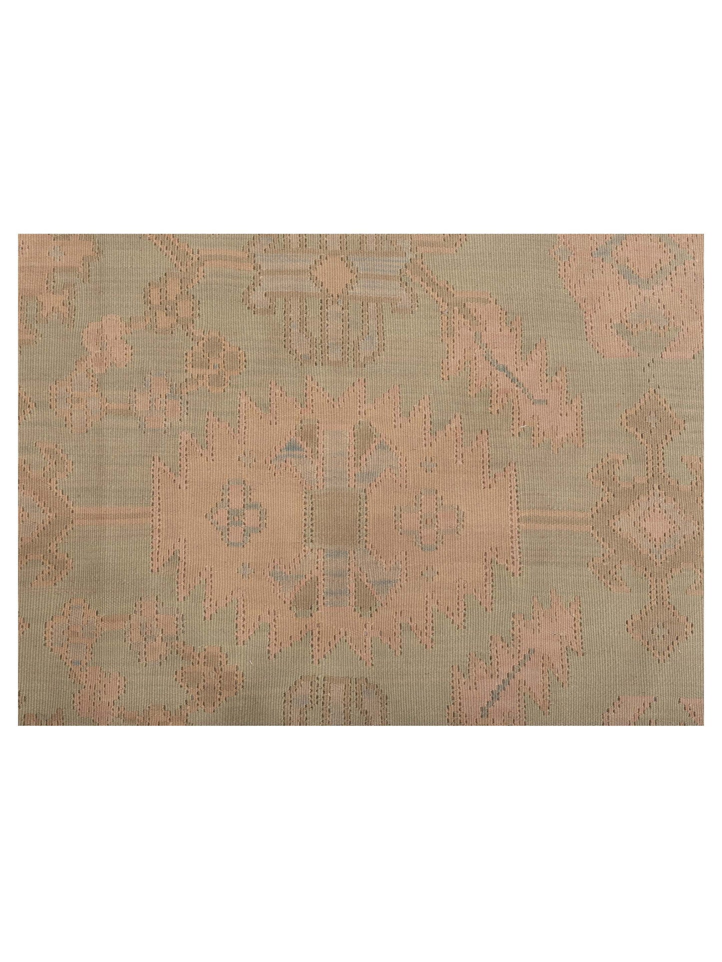 Transilvanian Kilim 65747 Green Cream 7.10x10.8 Hand Woven Rug