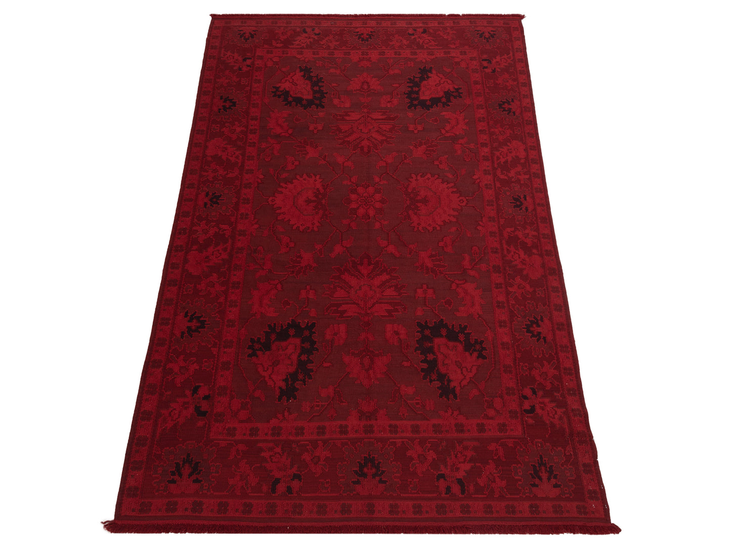 Vintage 66004 Red 6.8x10.1 Hand Knotted Rug