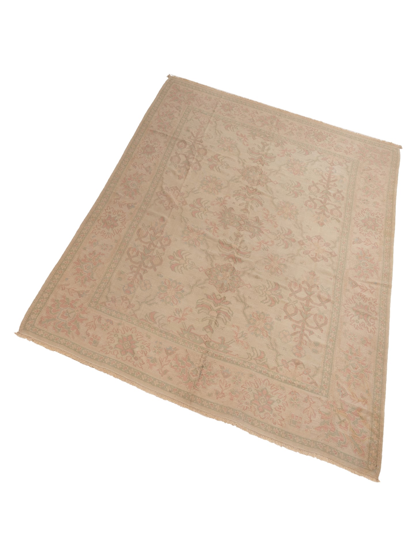 Transilvanian Kilim 66243 Cream Light Brown 8x10.3 Hand Woven Rug
