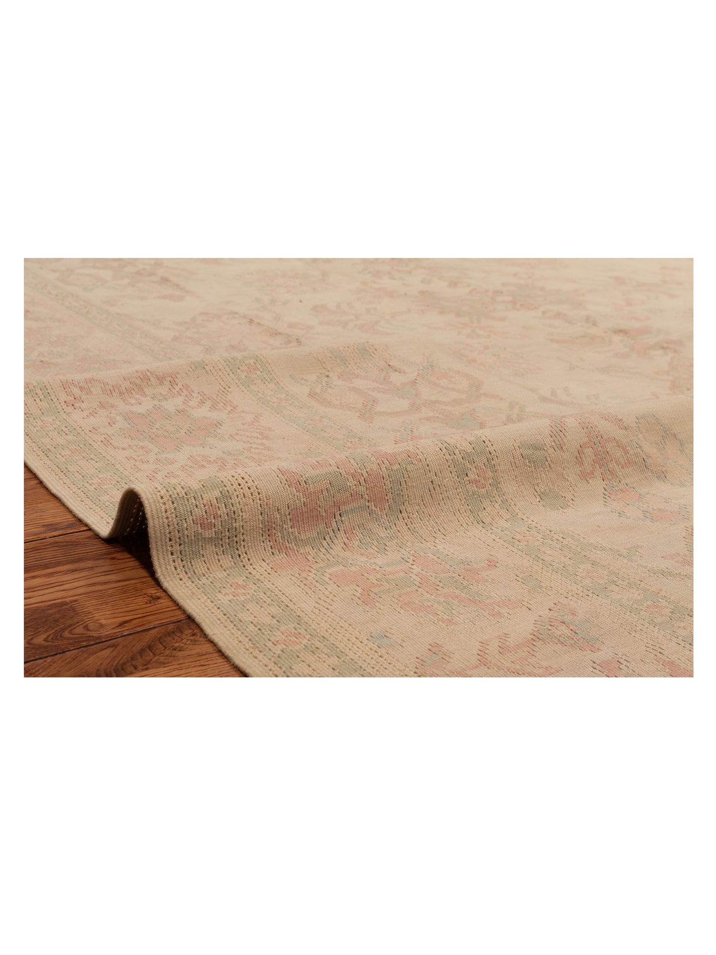 Transilvanian Kilim 66243 Cream Light Brown 8x10.3 Hand Woven Rug