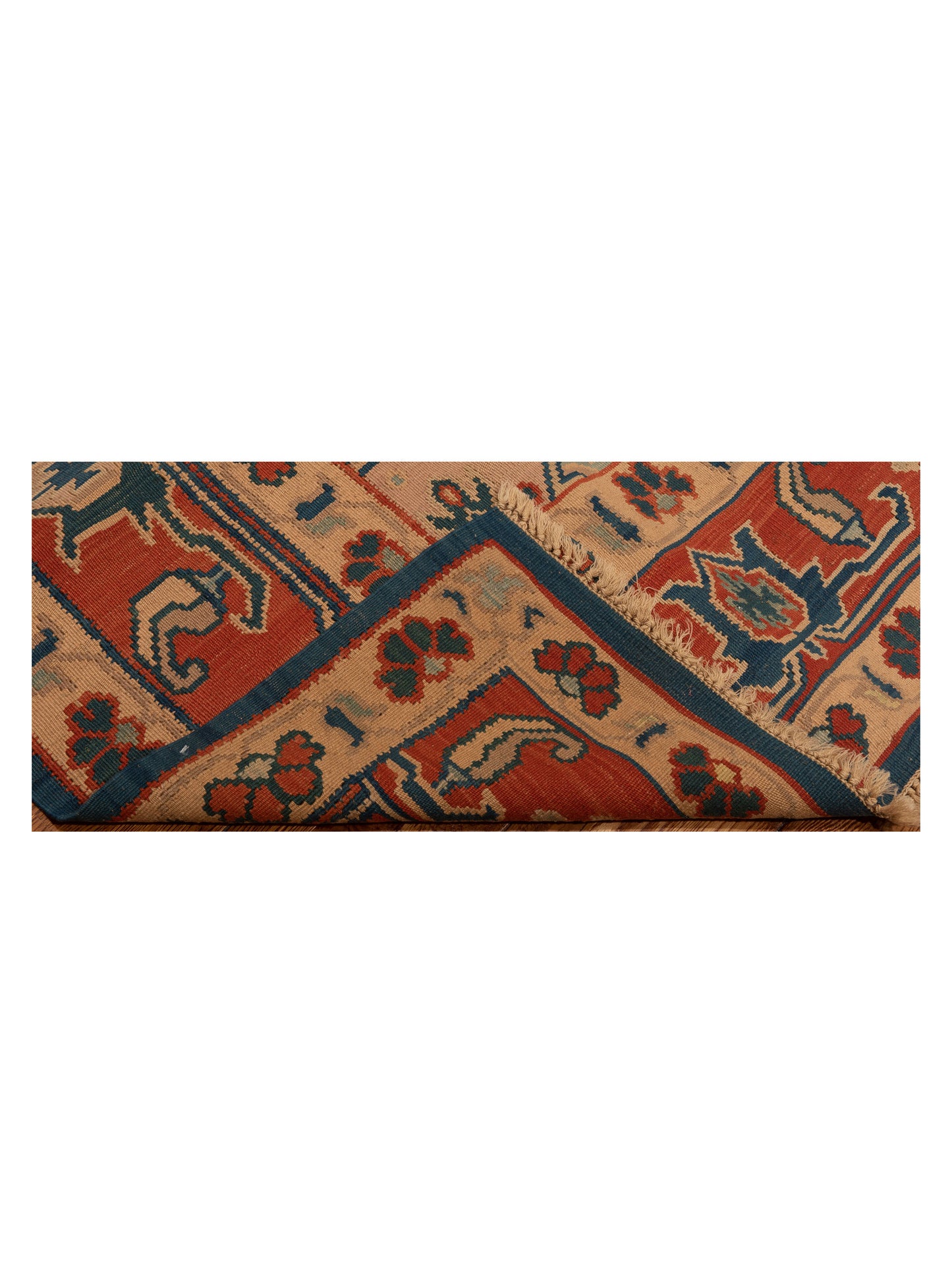 Transilvanian Kilim 66265 Blue Red 9.2x12.3 Hand Woven Rug