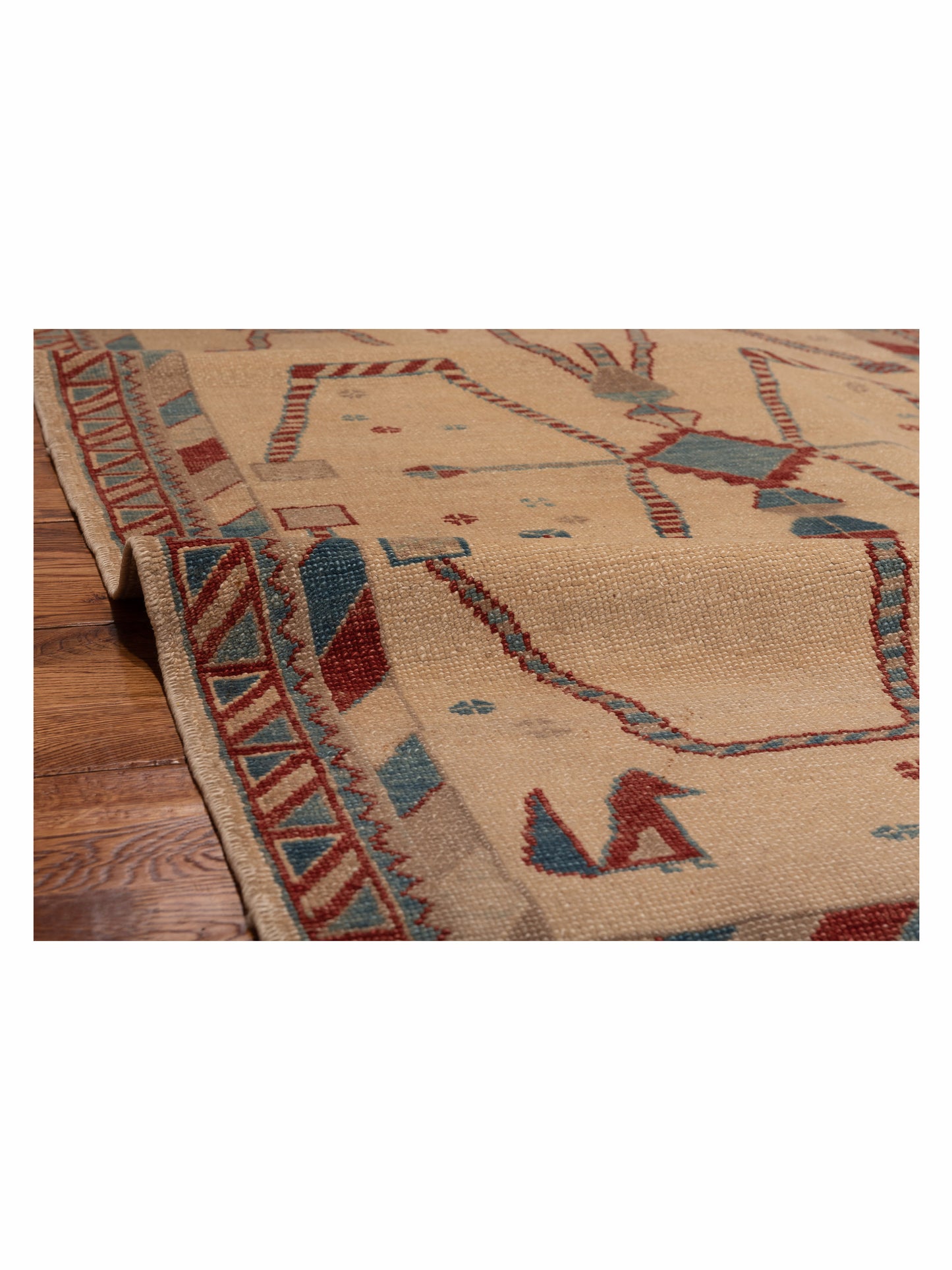 Turkish Elvan 67281 Ivory 4x5.10 Hand Knotted Rug