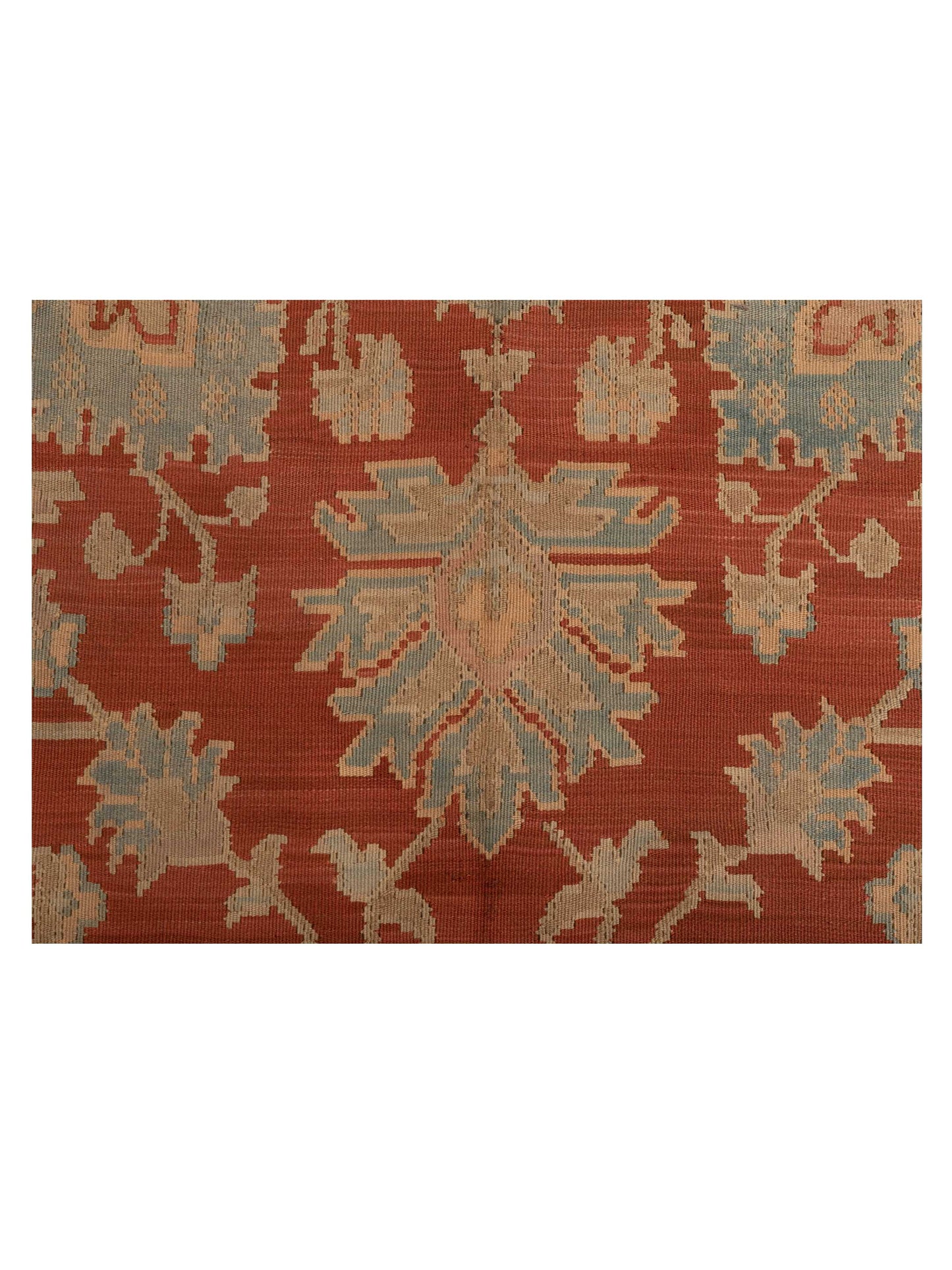 Transilvanian Kilim 67373 Rust Blue 5.8x8.4 Hand Woven Rug