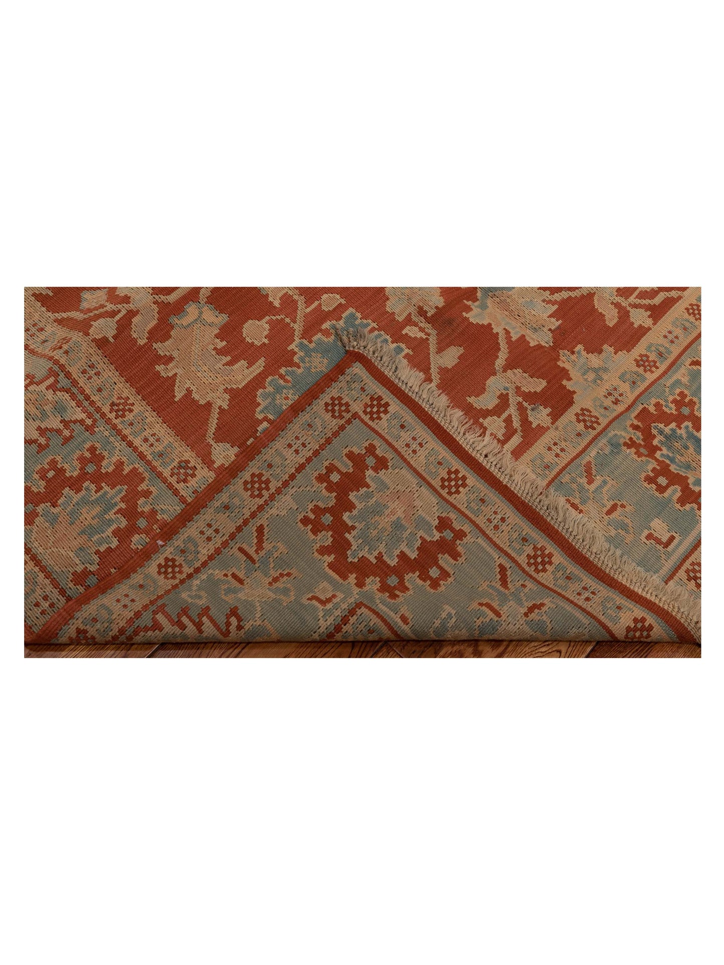 Transilvanian Kilim 67373 Rust Blue 5.8x8.4 Hand Woven Rug