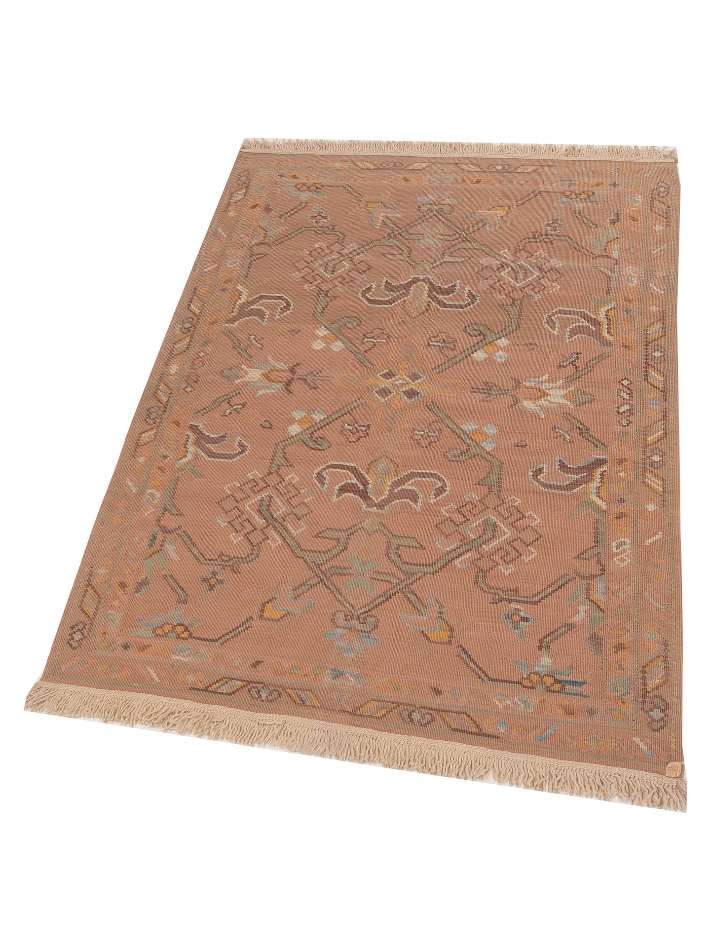 Transilvanian Kilim 67393 Brown 4.1x5.11 Hand Woven Rug