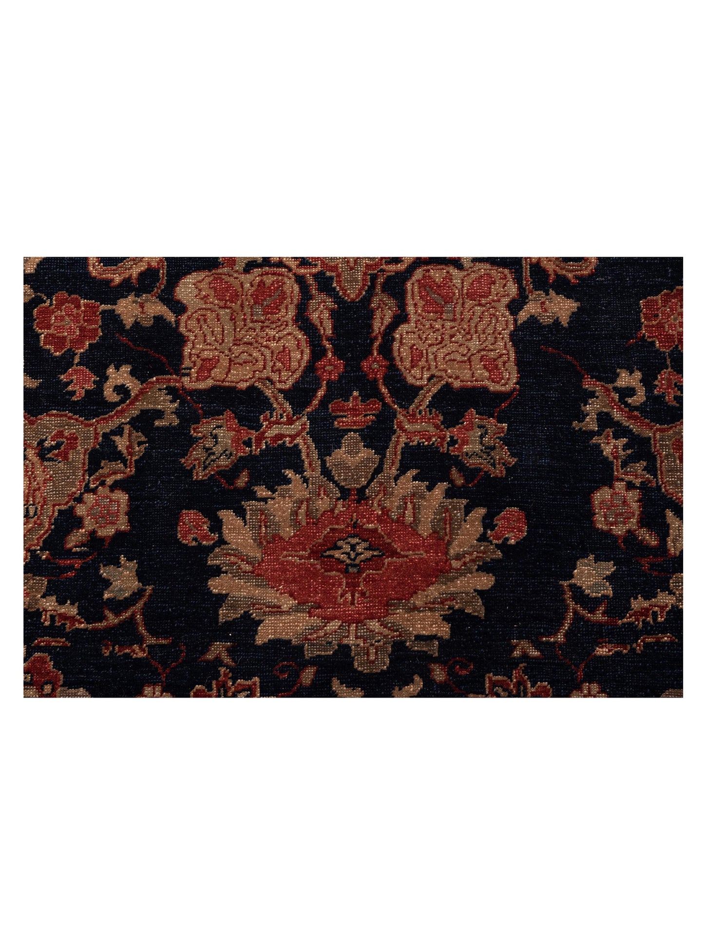 Turkish Elvan 68367 Navy Red 8.10x12.3 Hand Knotted Rug