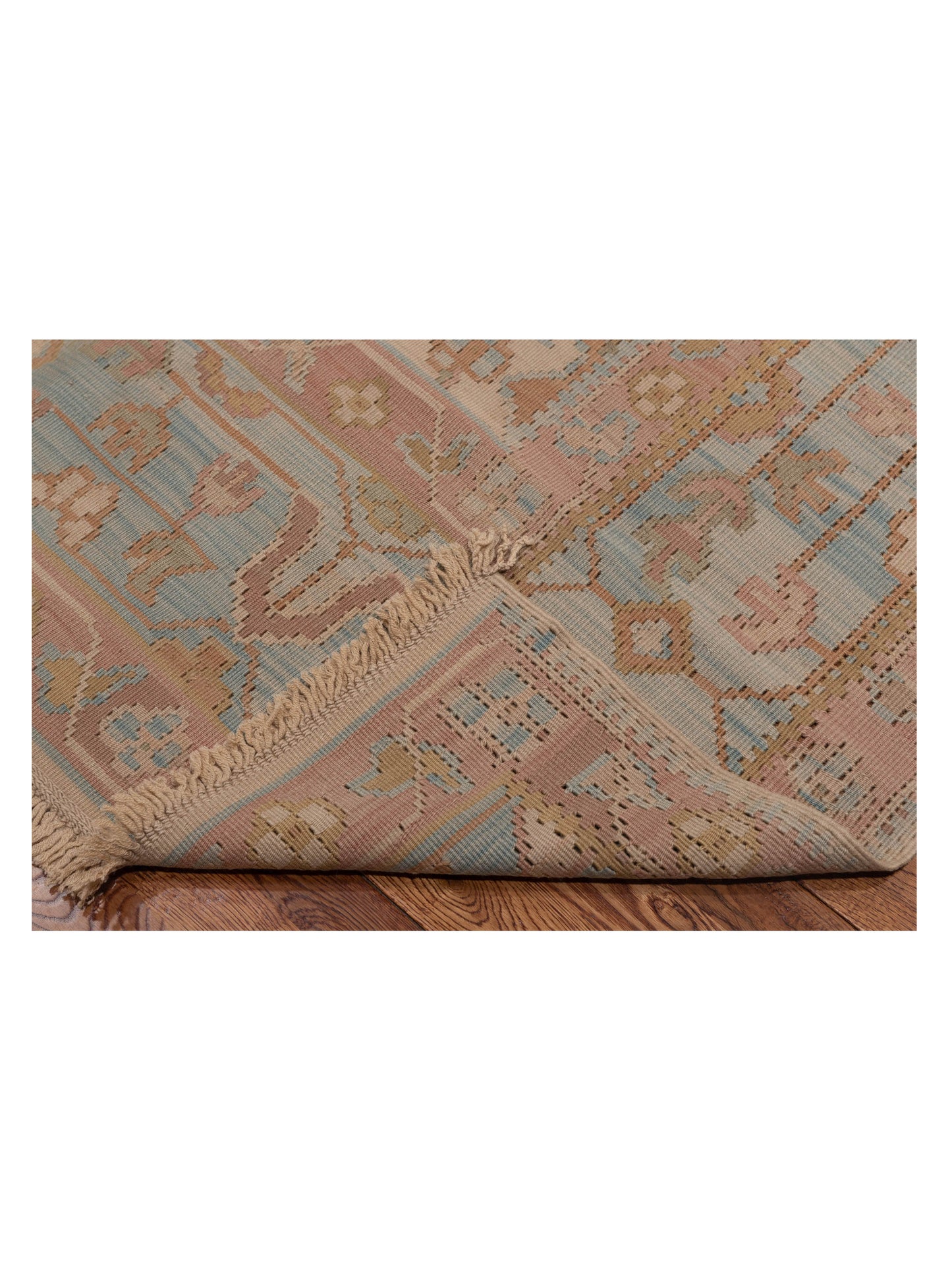 Transilvanian Kilim 68963 Beige Blue 8.2x10.2 Hand Woven Rug
