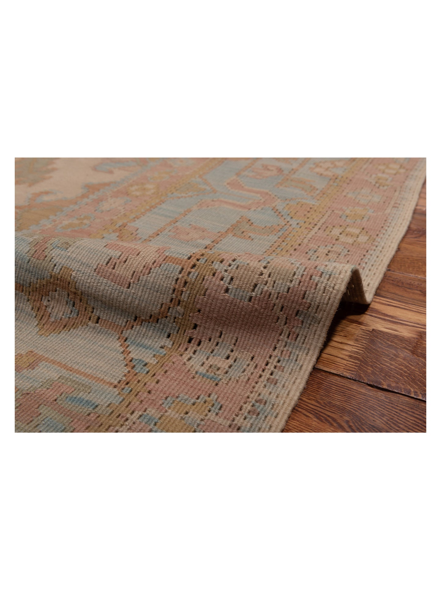 Transilvanian Kilim 68963 Beige Blue 8.2x10.2 Hand Woven Rug