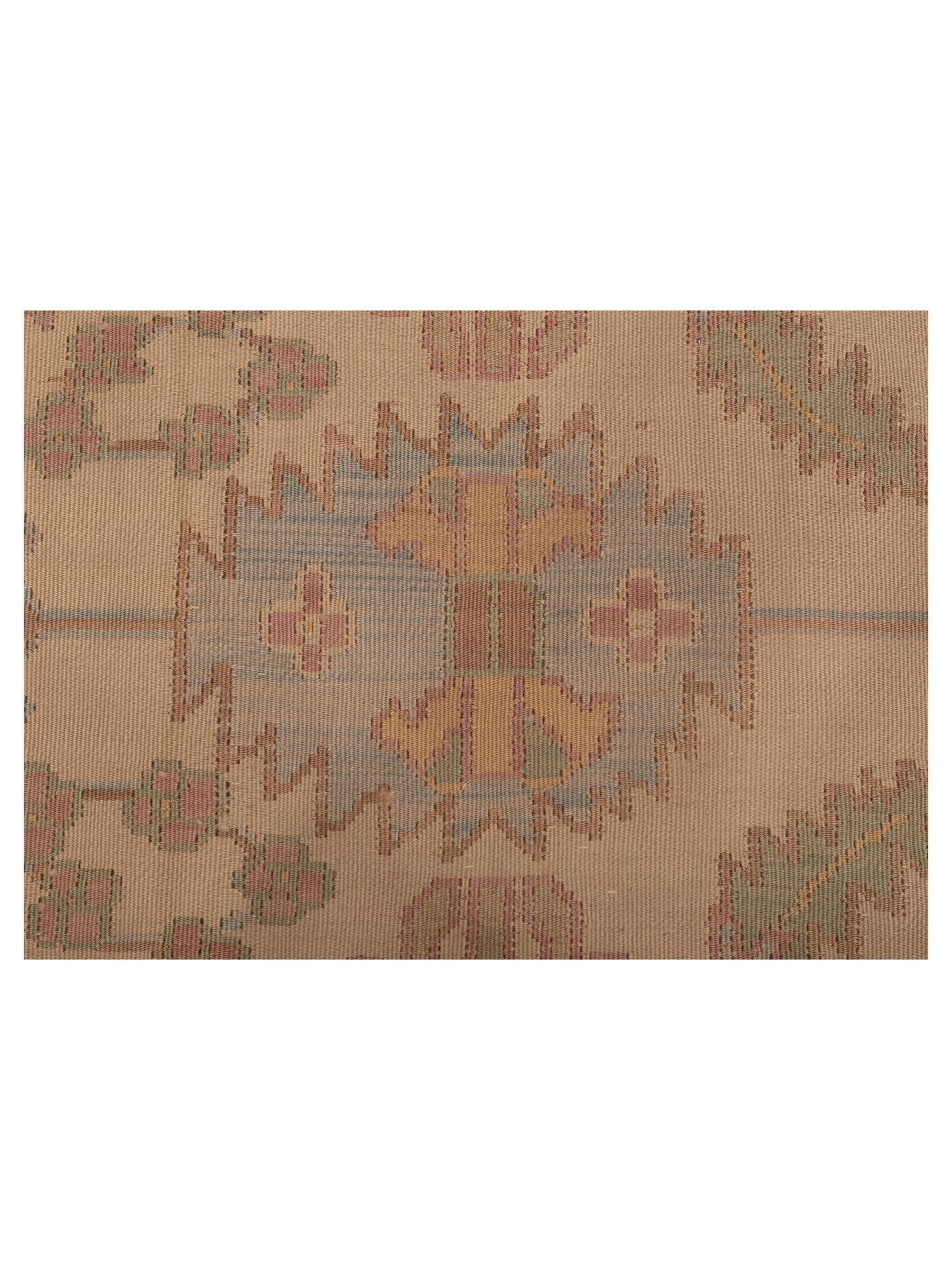 Transilvanian Kilim 68970 Cream Blue 8x10.4 Hand Woven Rug