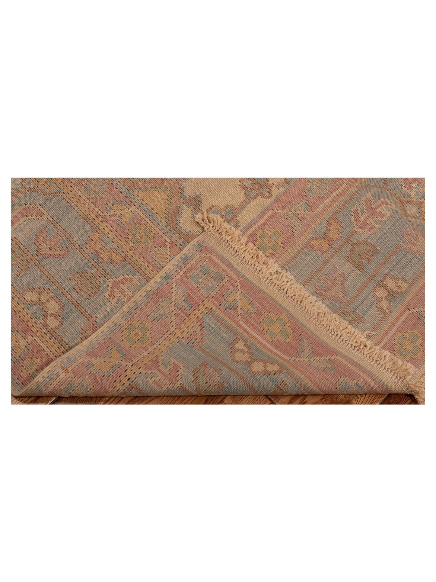 Transilvanian Kilim 68970 Cream Blue 8x10.4 Hand Woven Rug