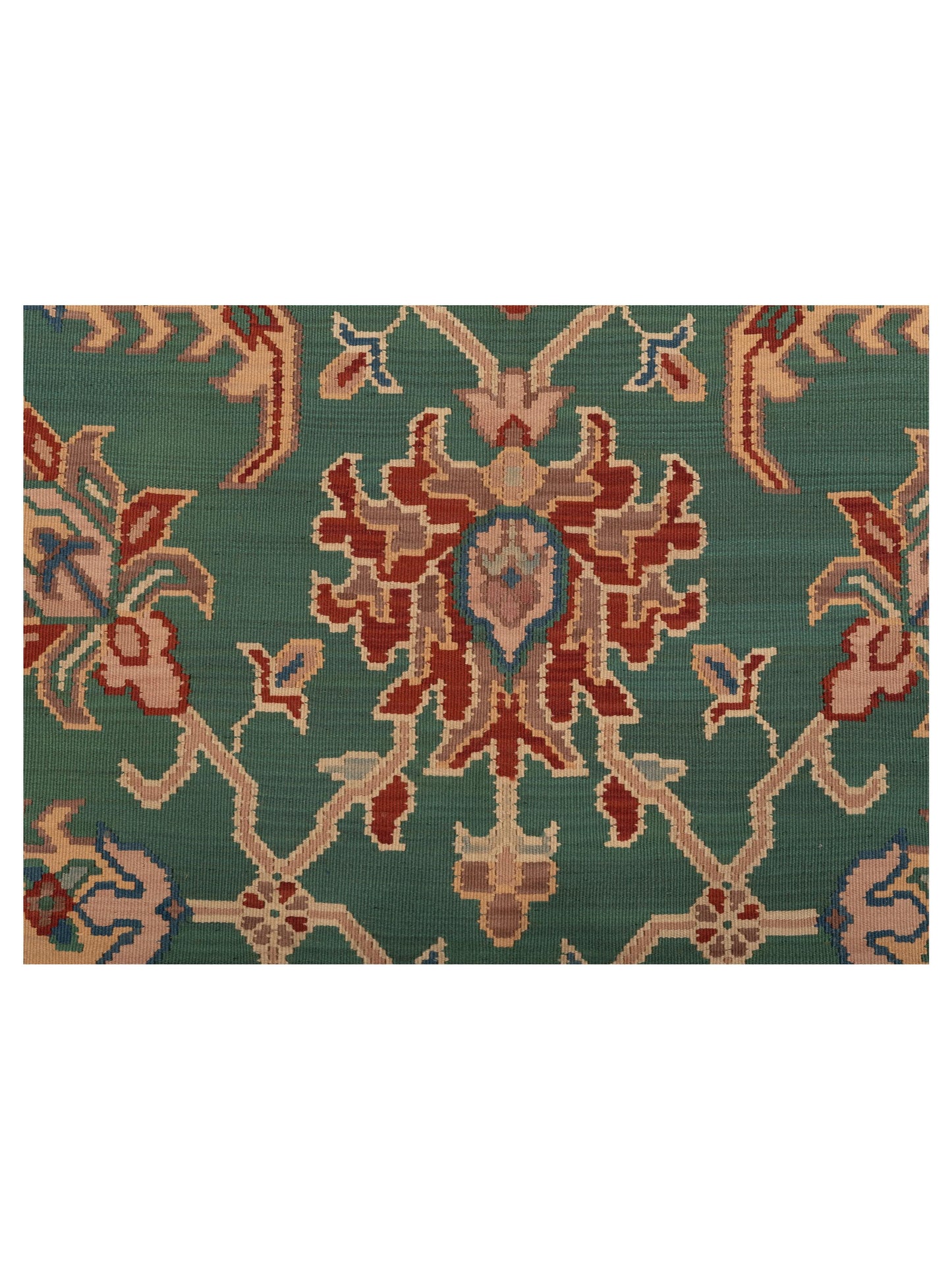 Transilvanian Kilim 68972 Green Plum 8.1x10.3 Hand Woven Rug