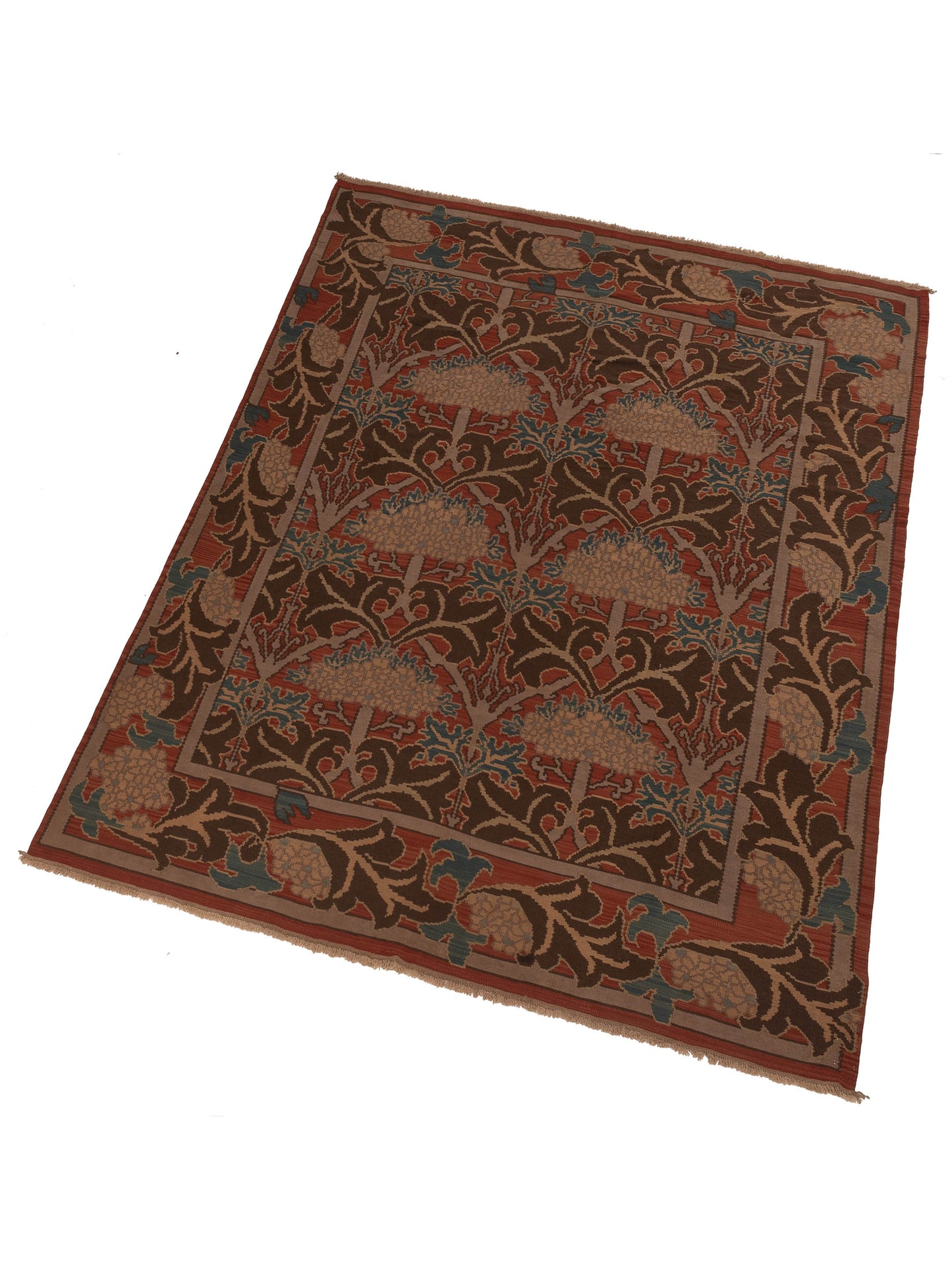 Transilvanian Kilim 68984 Brown Rust 8.2x9.11 Hand Woven Rug