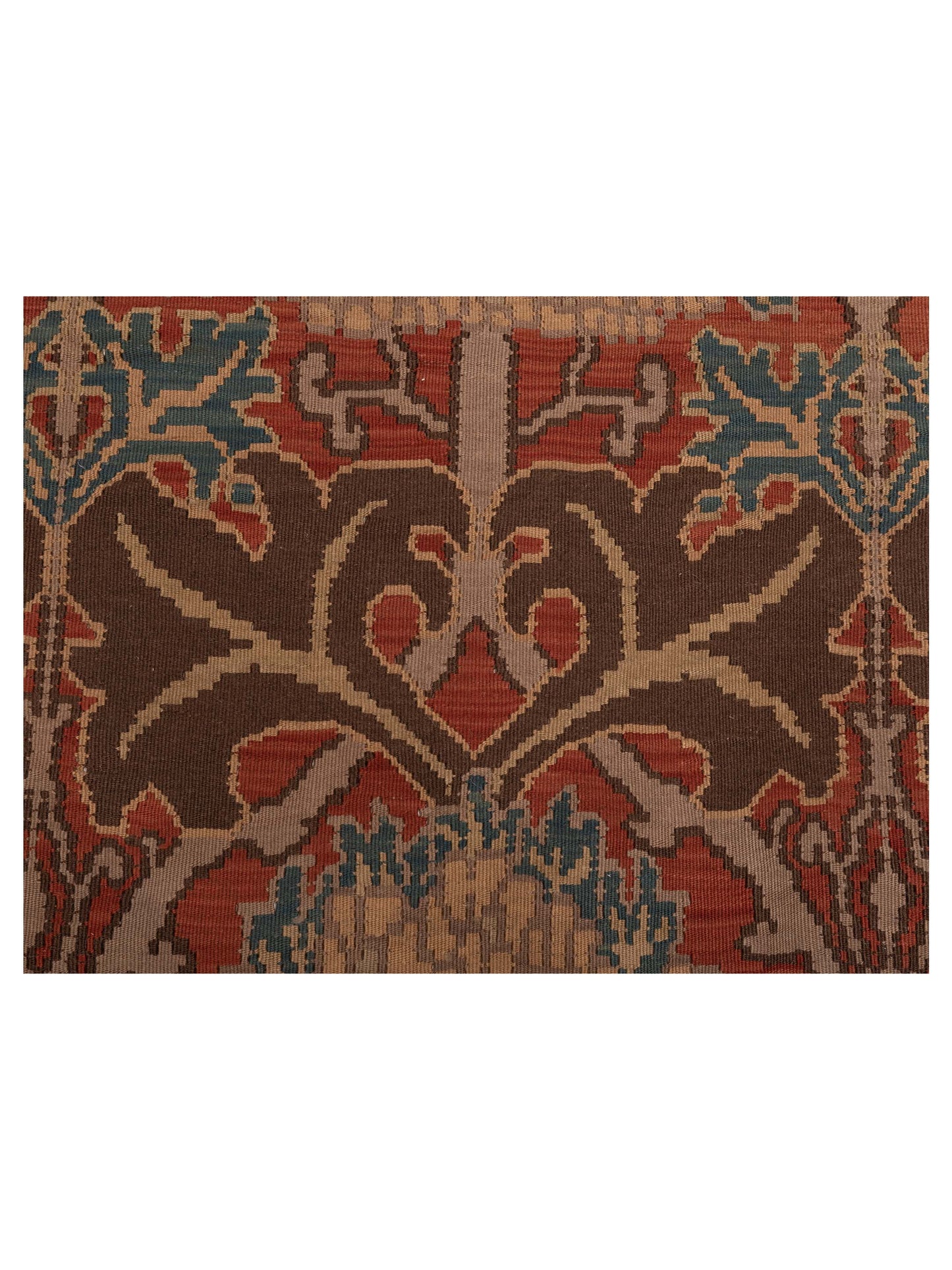 Transilvanian Kilim 68984 Brown Rust 8.2x9.11 Hand Woven Rug