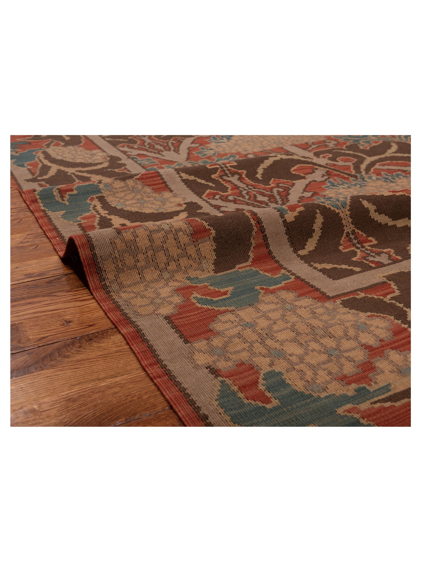 Transilvanian Kilim 68984 Brown Rust 8.2x9.11 Hand Woven Rug