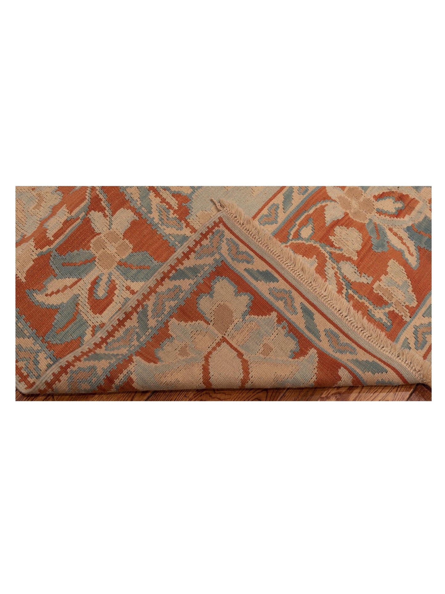Transilvanian Kilim 69946 Silver Rust 8.11x11.9 Hand Woven Rug