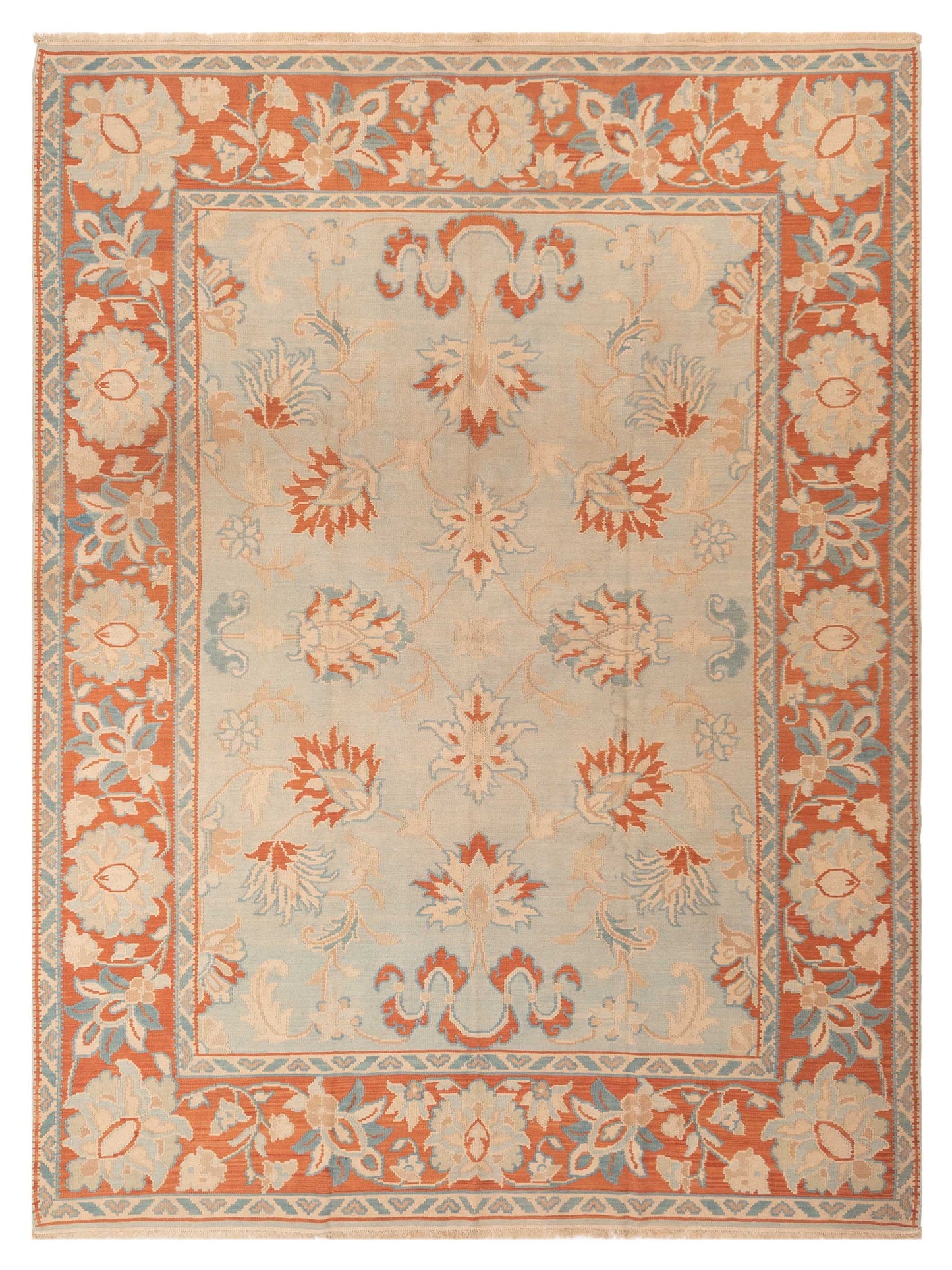 Pasha Transilvanian Kilim Silver Rust Traditional