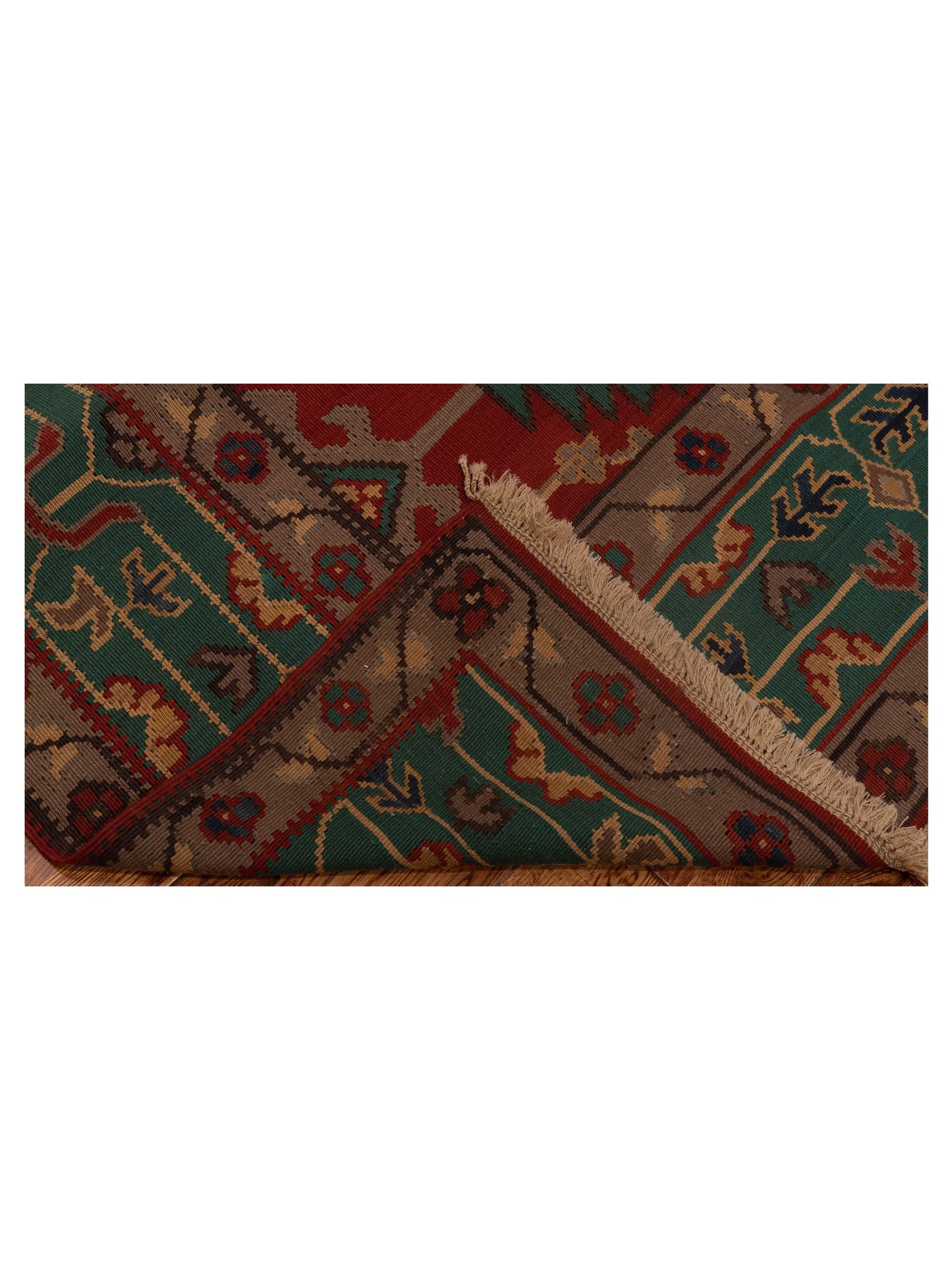 Transilvanian Kilim 69973 Red Blue 8.1x10.5 Hand Woven Rug