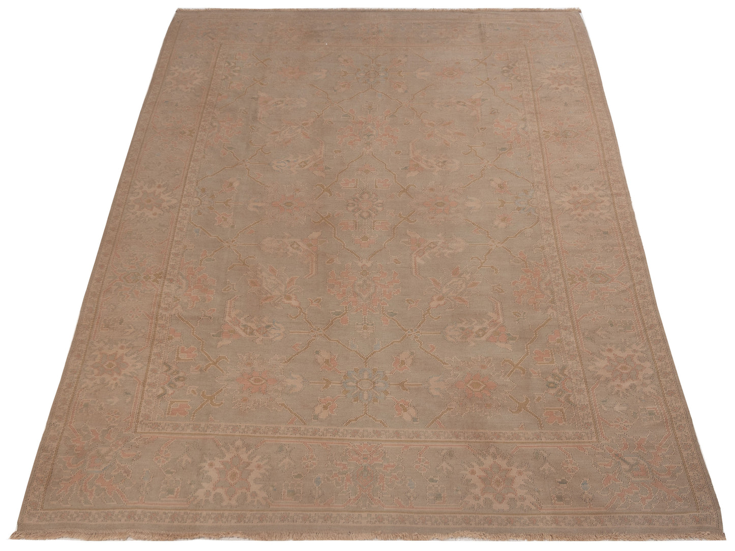 Transilvanian Kilim 69975 Light Brown Light Brown 9x11.9 Hand Woven Rug