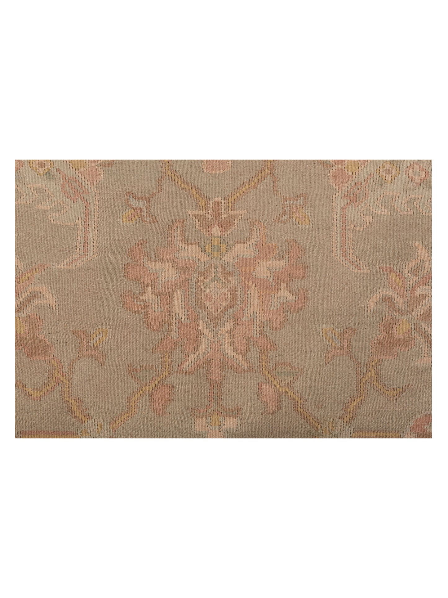 Transilvanian Kilim 69977 Silver Ivory 9.1x11.8 Hand Woven Rug