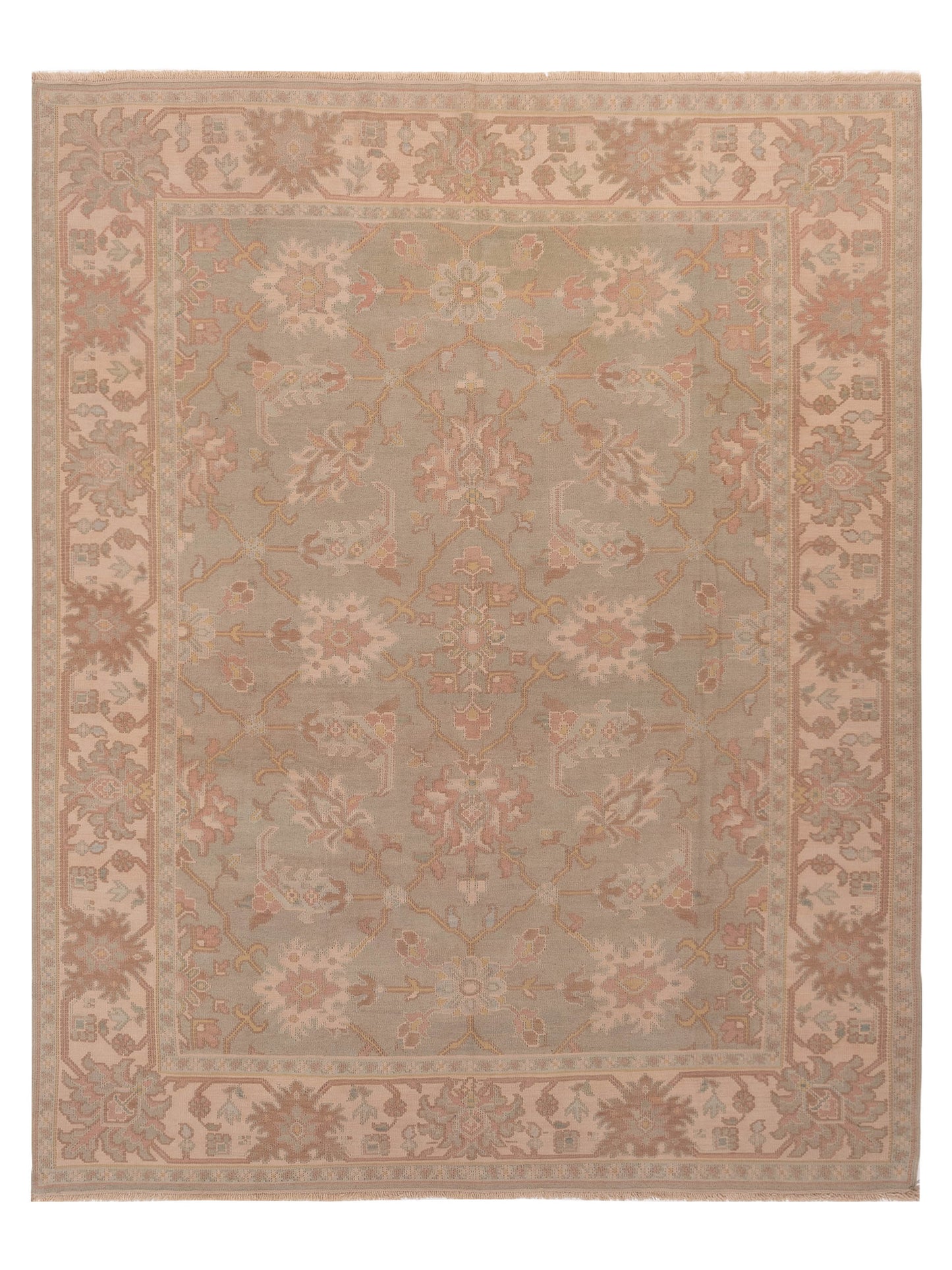 Pasha Transilvanian Kilim Silver Ivory Traditional