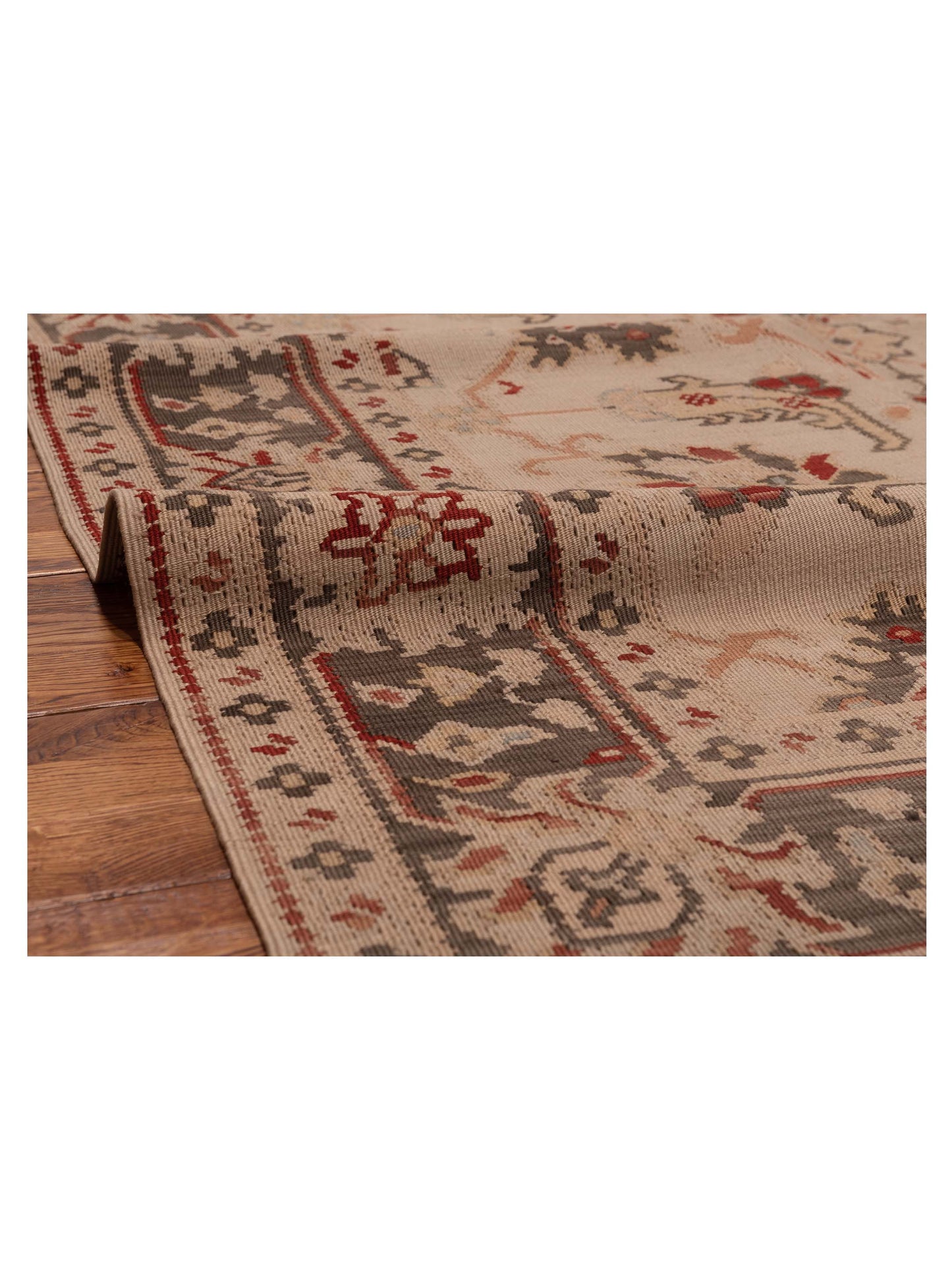 Transilvanian Kilim 69979 Beige Brown 5.8x8 Hand Woven Rug