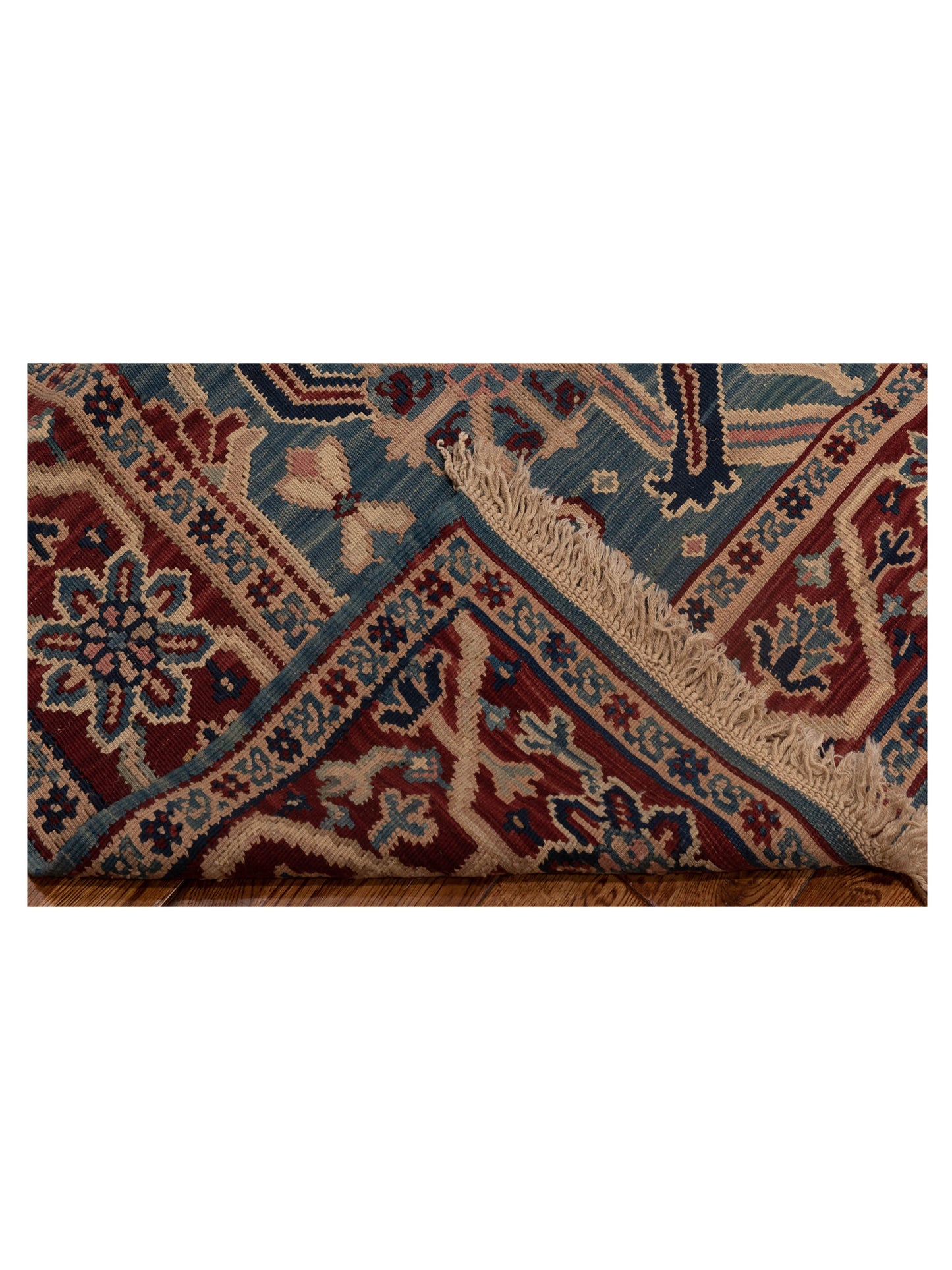 Transilvanian Kilim 70018 Blue Red 5.8x8 Hand Woven Rug