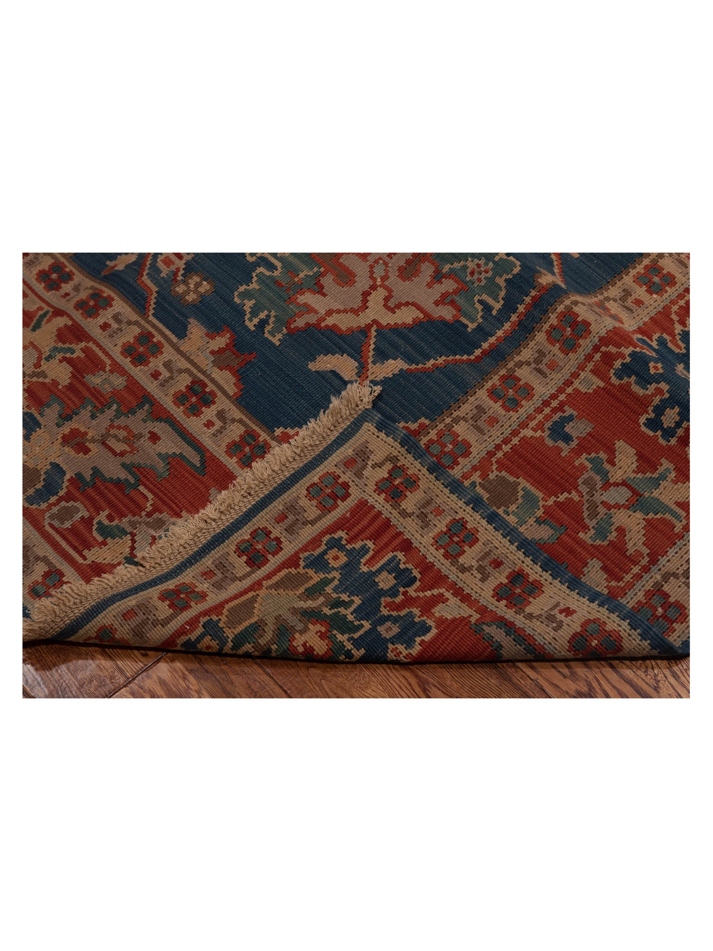 Transilvanian Kilim 70022 Blue Red 6.6x10 Hand Woven Rug