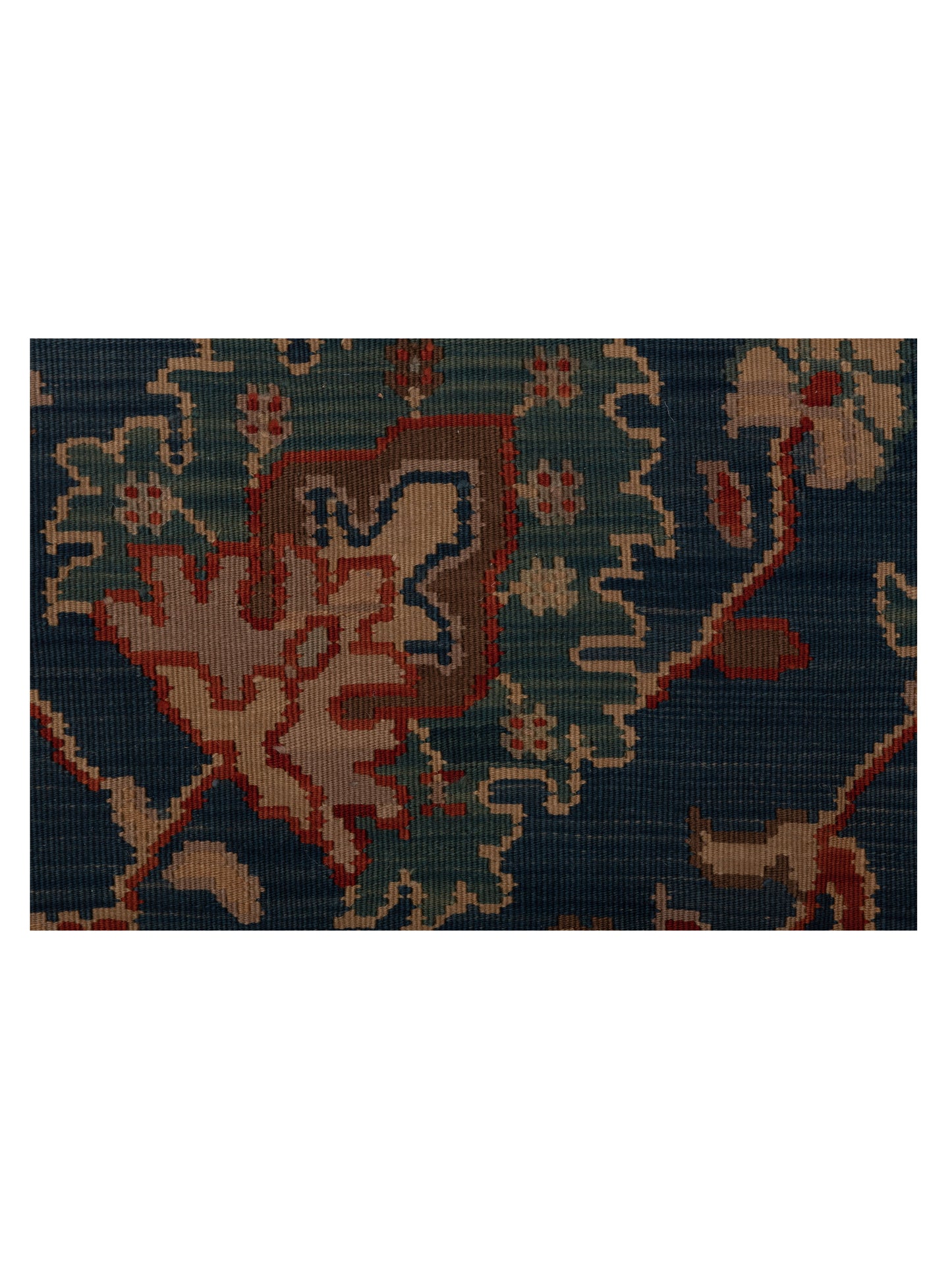 Transilvanian Kilim 70022 Blue Red 6.6x10 Hand Woven Rug