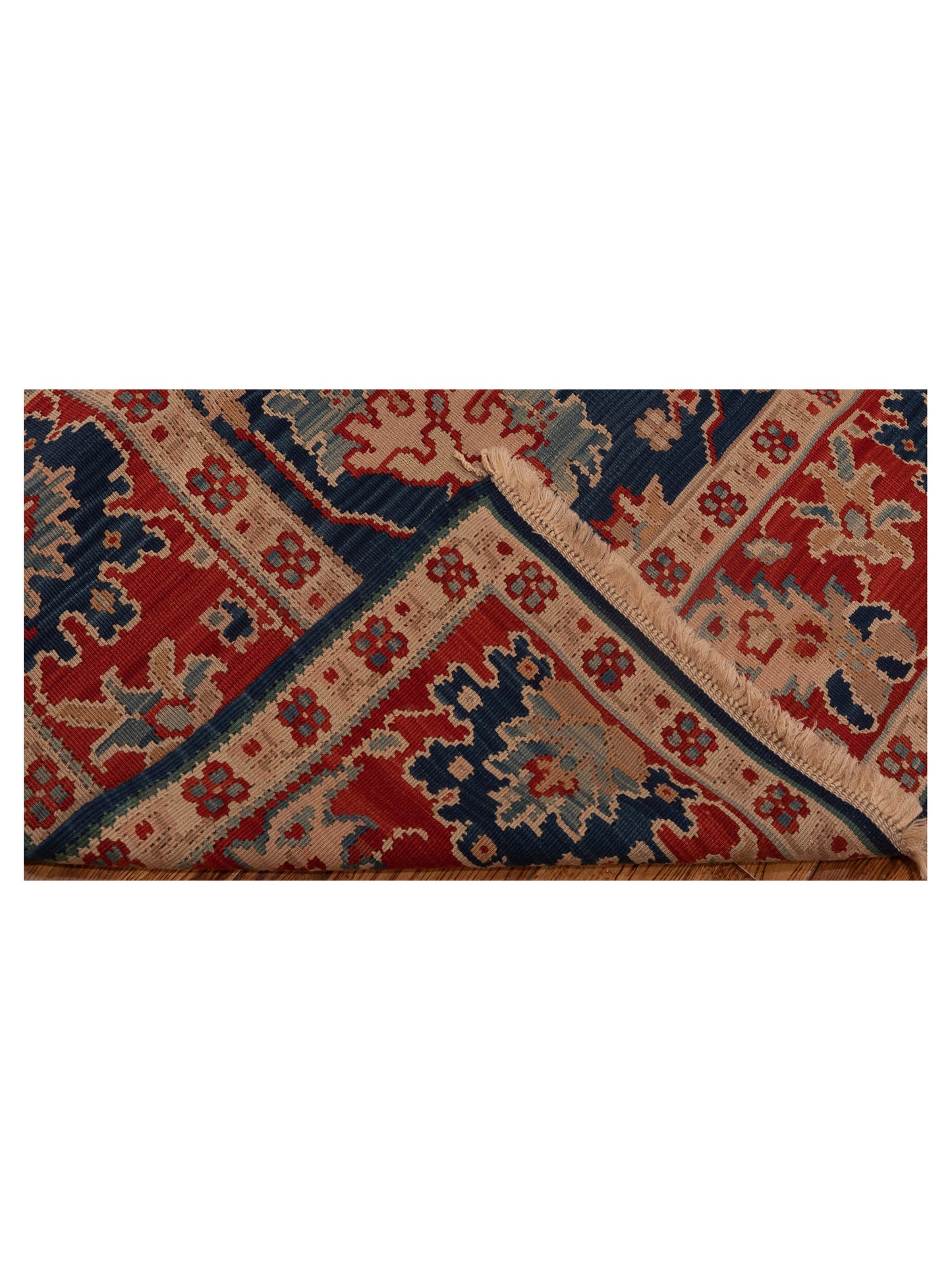 Transilvanian Kilim 70025 Navy Red 6.6x10 Hand Woven Rug