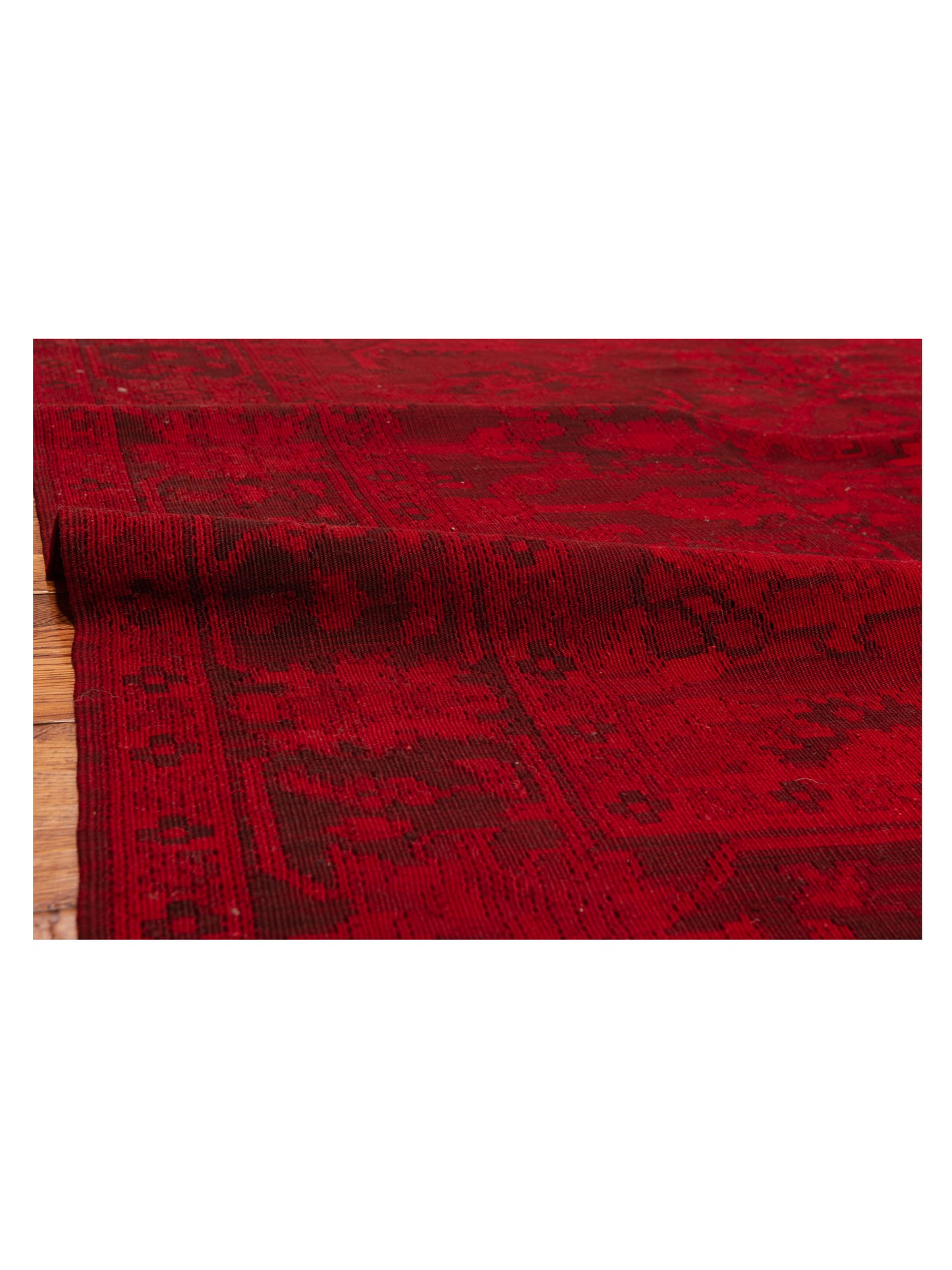 Vintage 70026 Red 6.6x6.11 Hand Knotted Rug