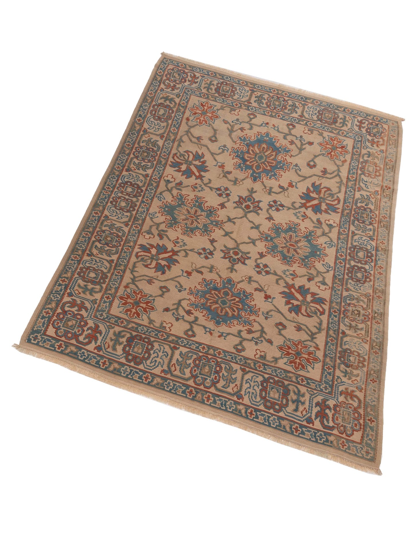 Transilvanian Kilim 70028 Beige Beige 6.8x9.8 Hand Woven Rug