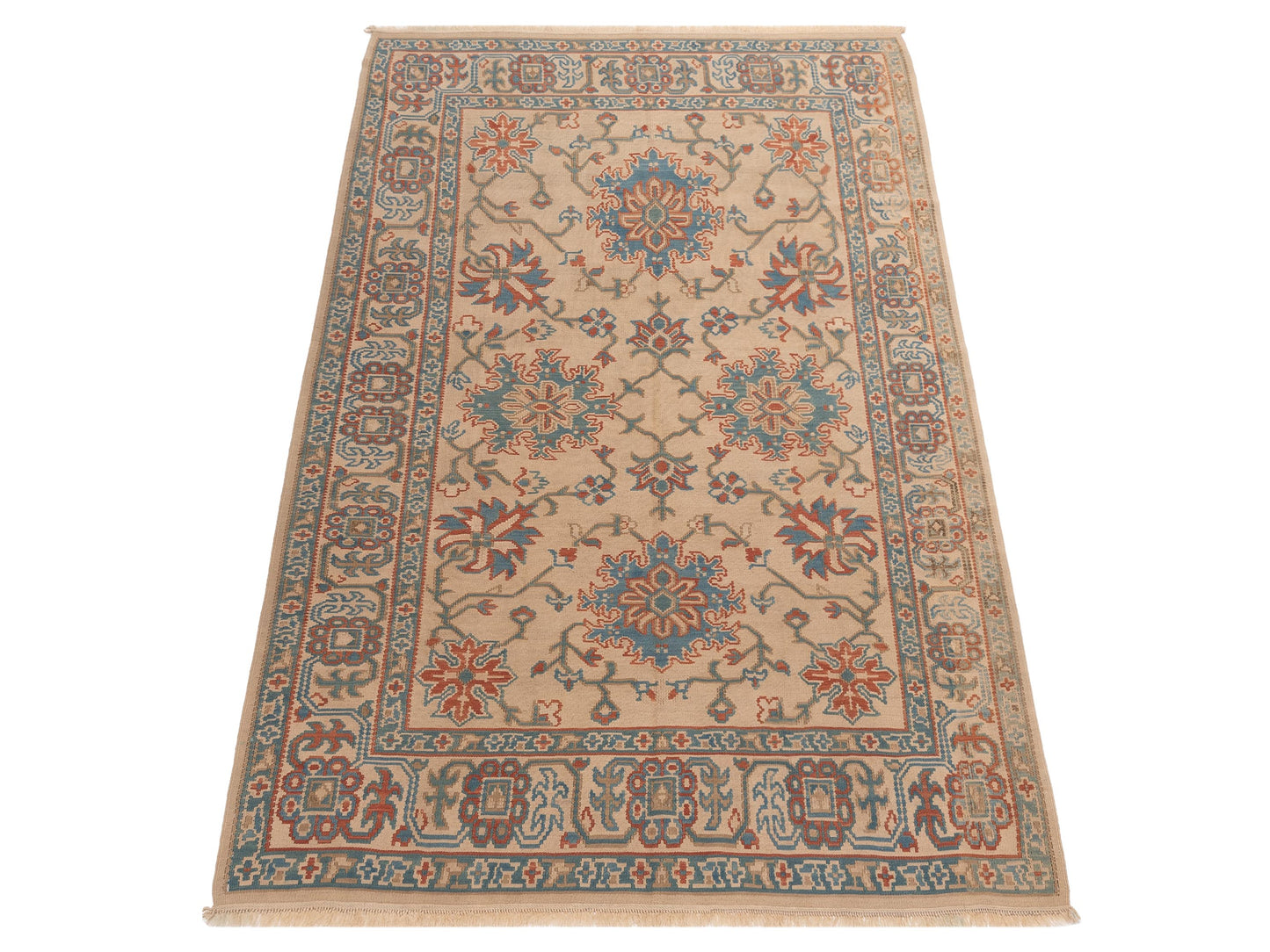 Transilvanian Kilim 70028 Beige Beige 6.8x9.8 Hand Woven Rug