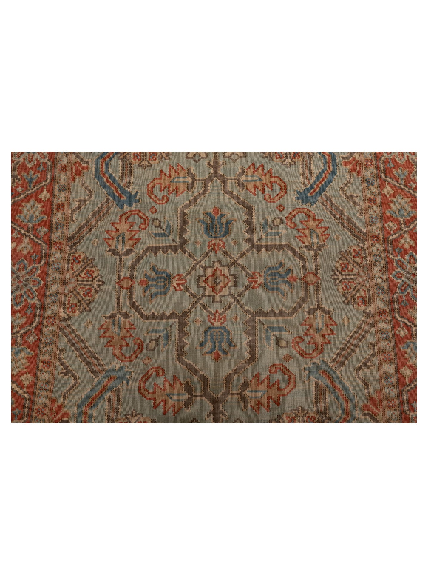 Transilvanian Kilim 70055 Silver Red 5.7x8.1 Hand Woven Rug