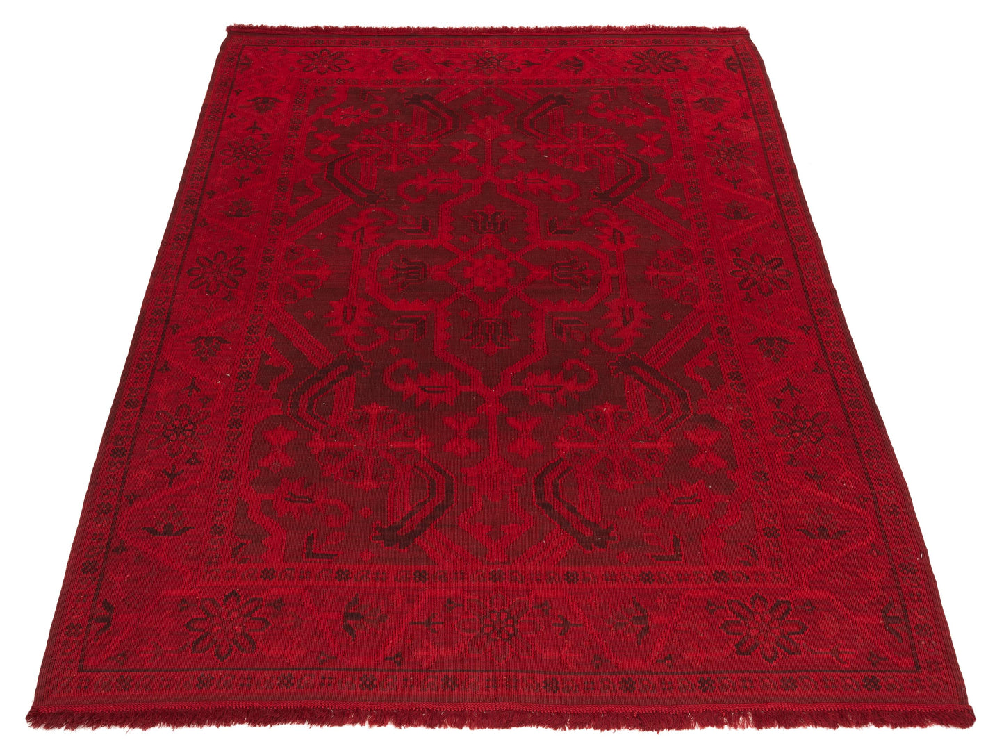 Vintage 70083 Red 5.7x7.10 Hand Knotted Rug