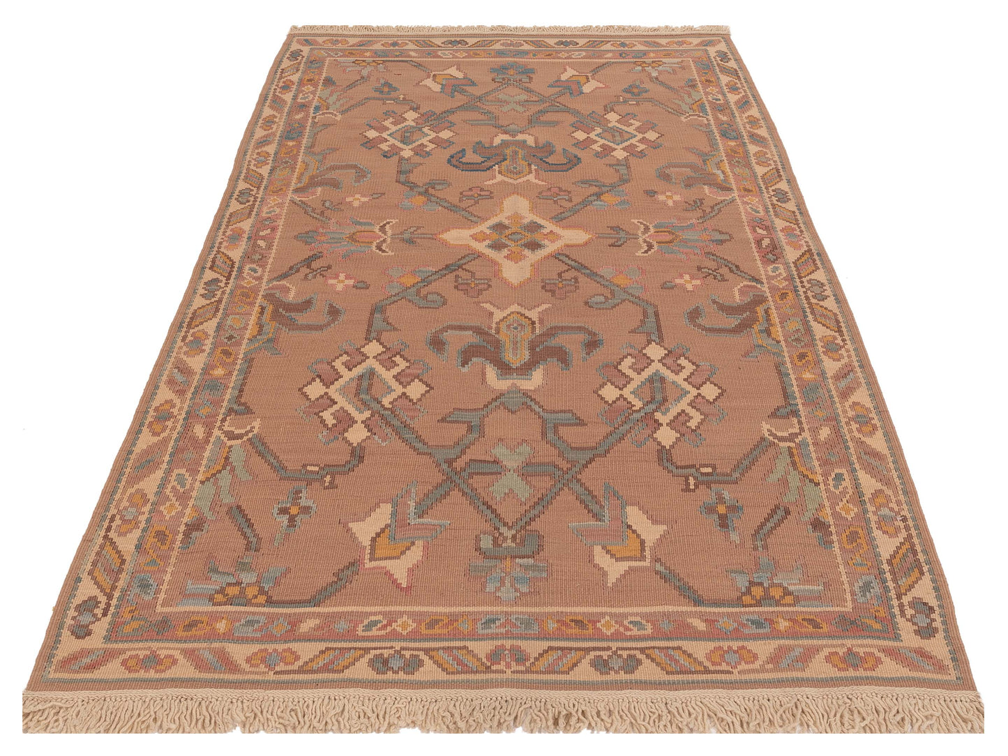 Transilvanian Kilim 70092 Pink 3.11x6.3 Hand Woven Rug