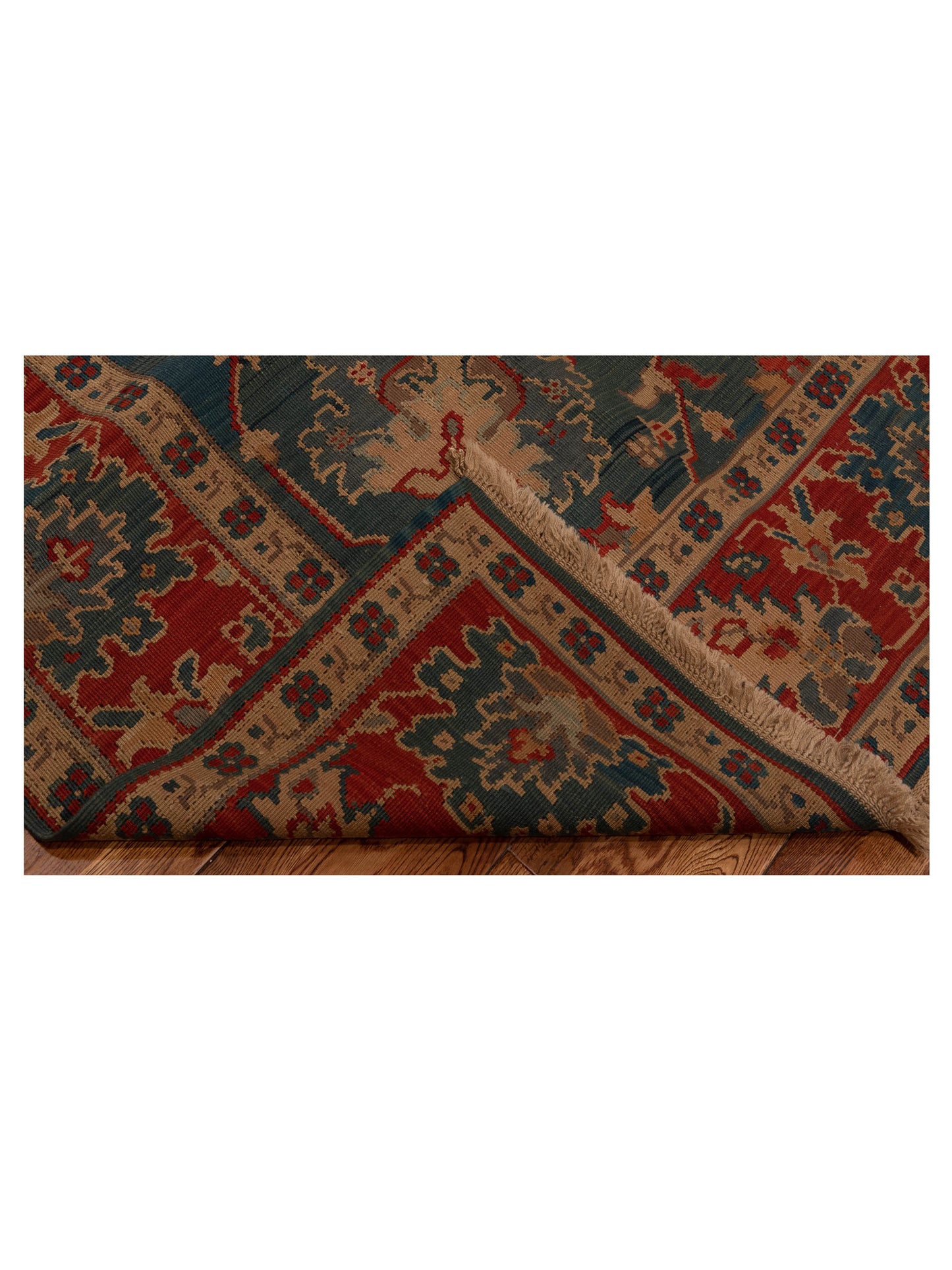 Transilvanian Kilim 70388 Blue Red 6.5x9.11 Hand Woven Rug